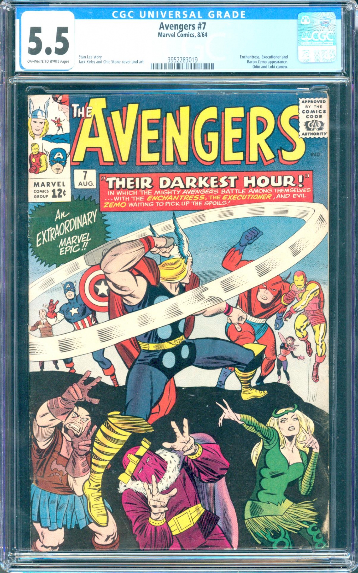 Avengers #7 CGC 5.5 ow/w