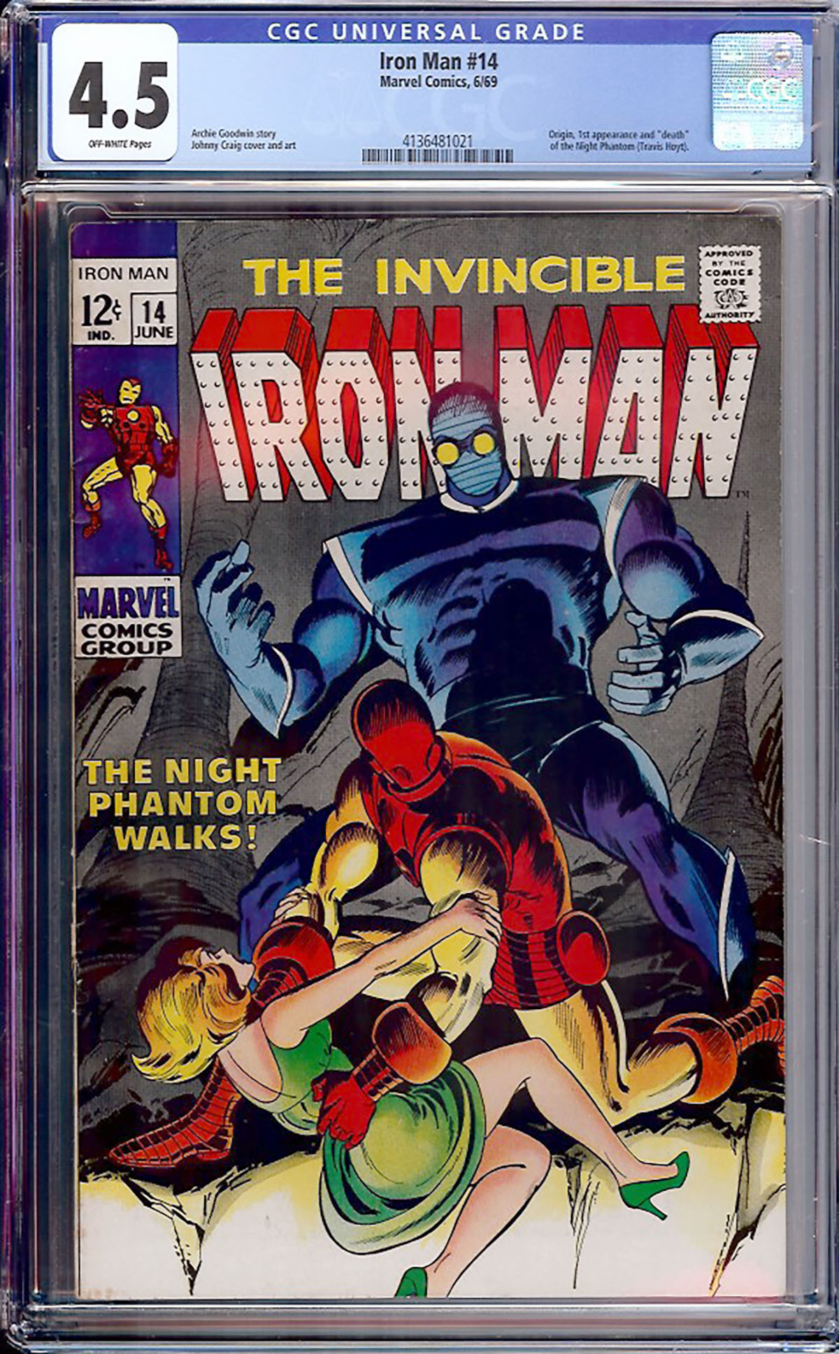 Iron Man #14 CGC 4.5 ow