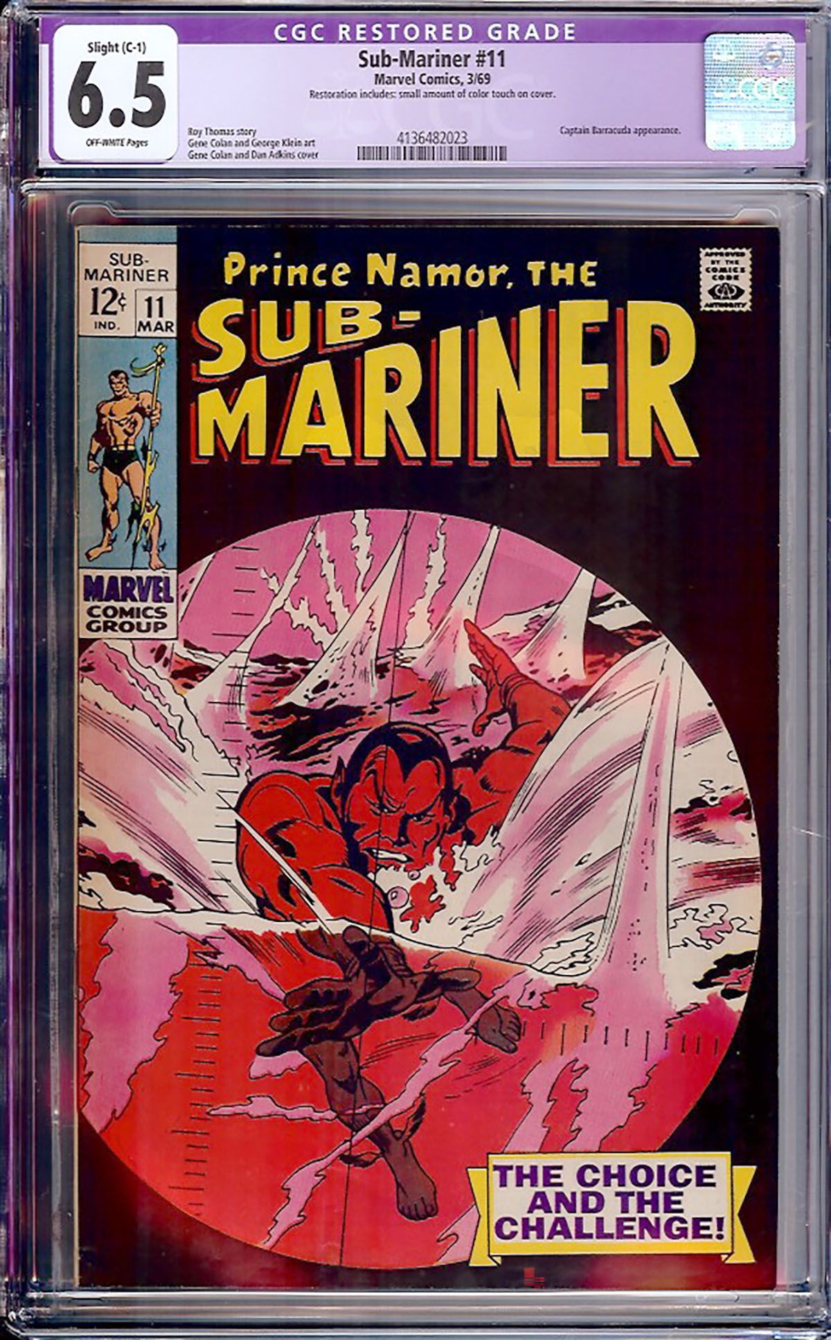 Sub-Mariner #11 CGC 6.5 ow