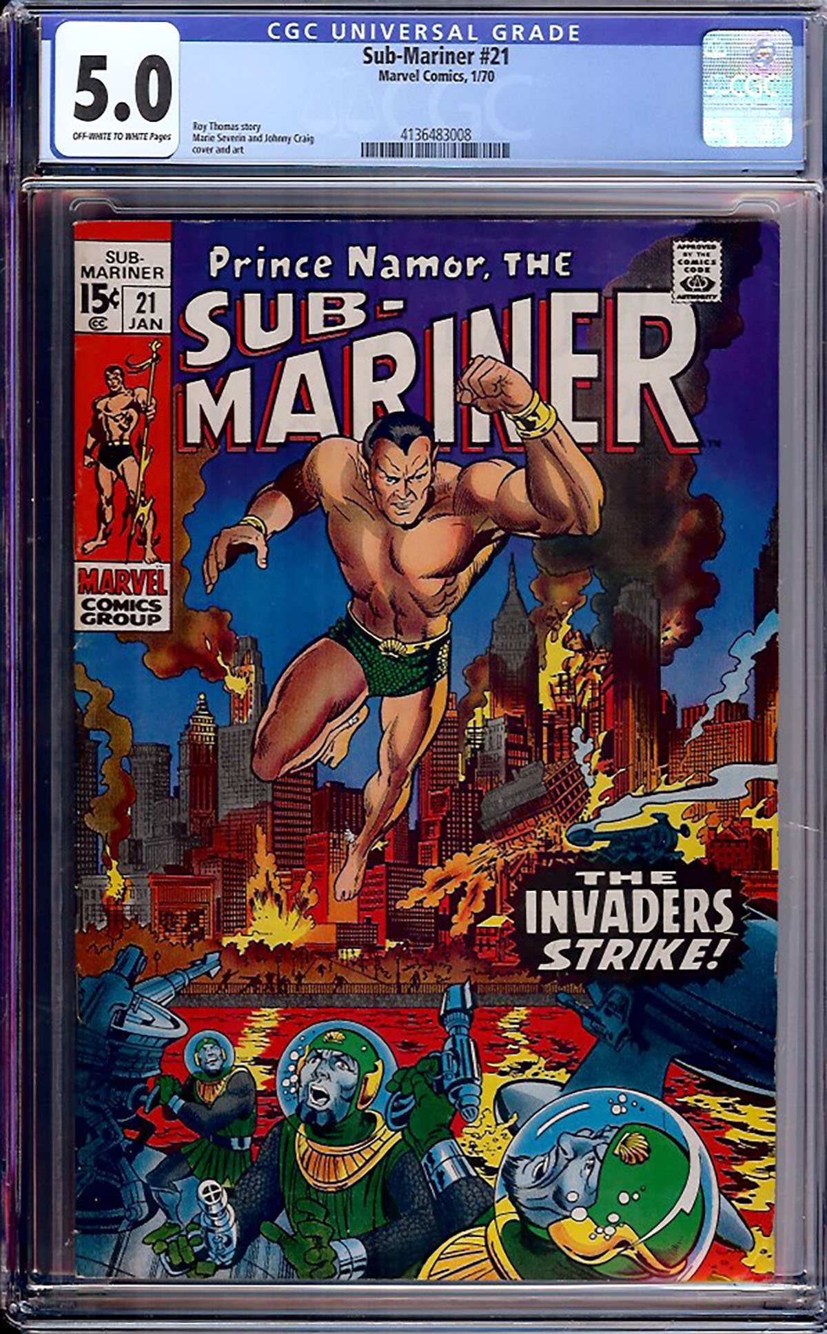 Sub-Mariner #21 CGC 5.0 ow/w