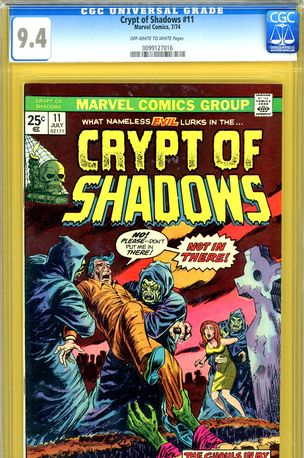 Crypt of Shadows #11 CGC 9.4 ow/w