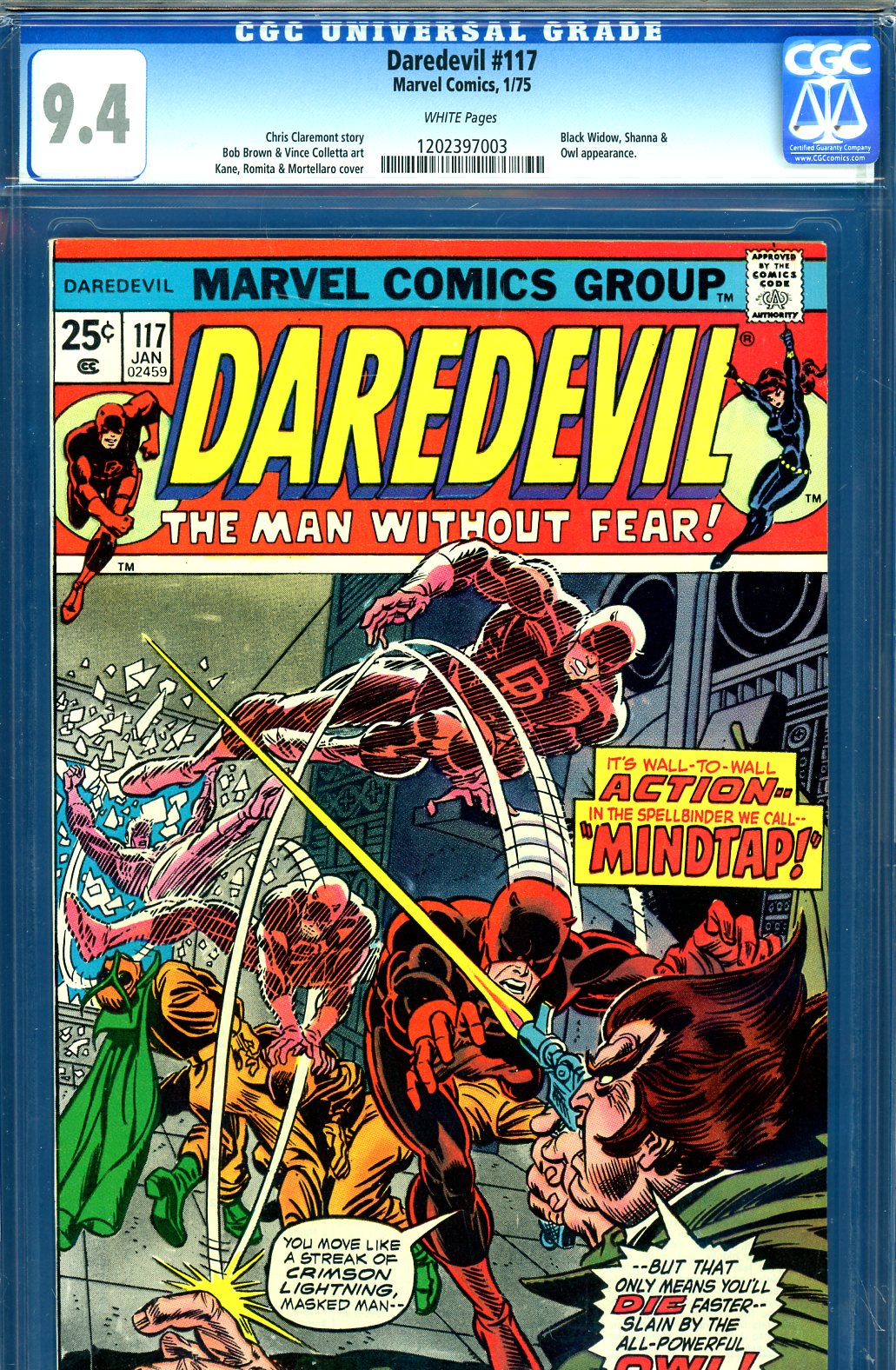 Daredevil #117 CGC 9.4 w