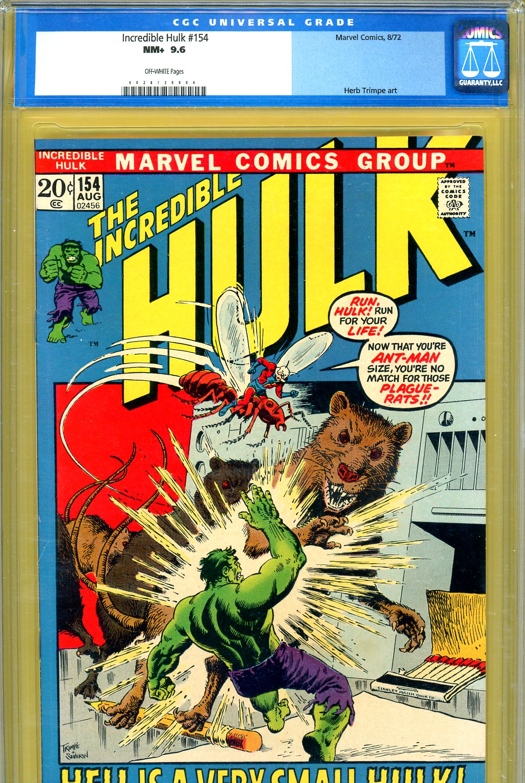 Incredible Hulk #154 CGC 9.6 ow