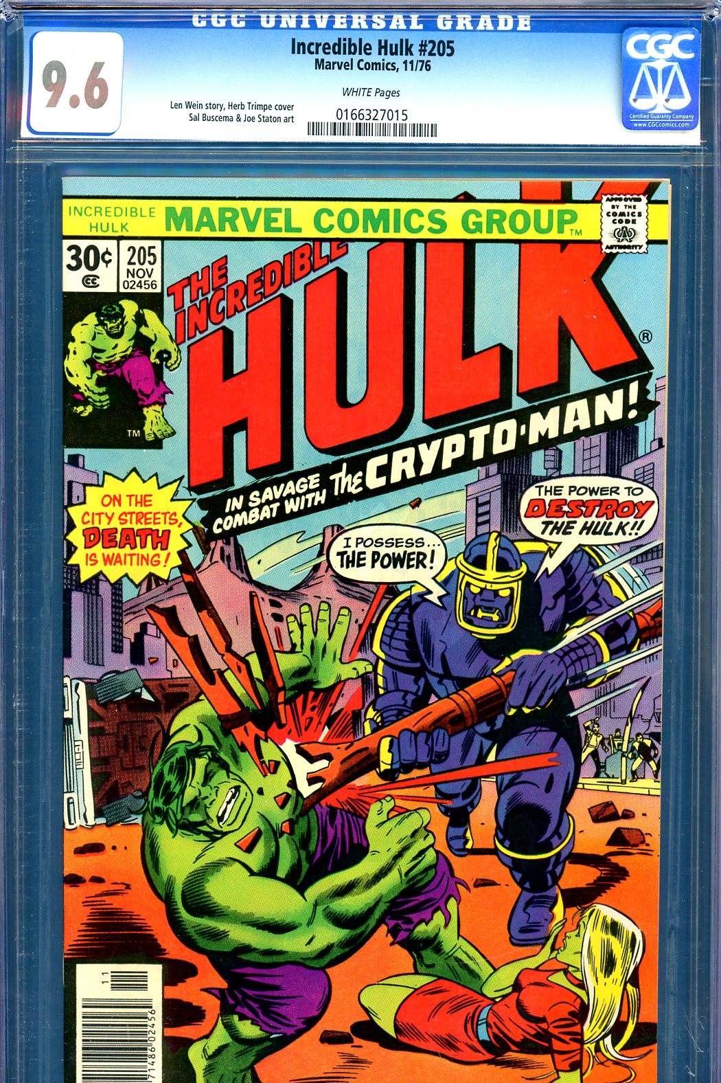 Incredible Hulk #205 CGC 9.6 w