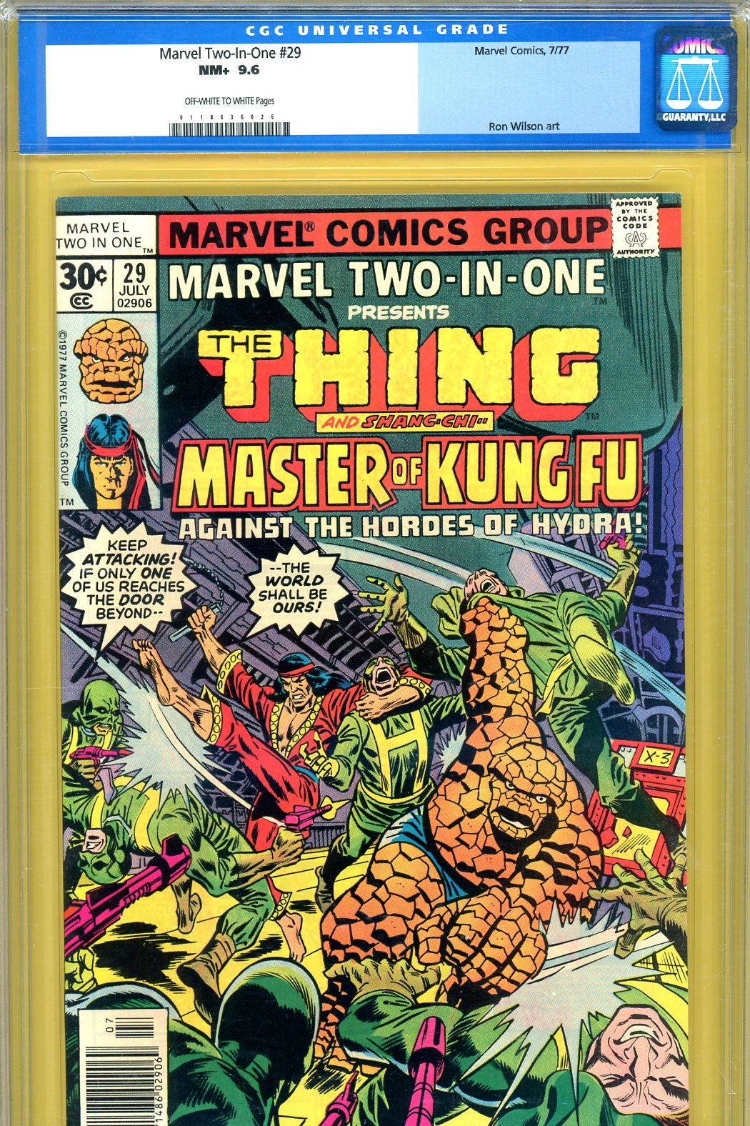 Marvel Two-In-One #29 CGC 9.6 ow/w