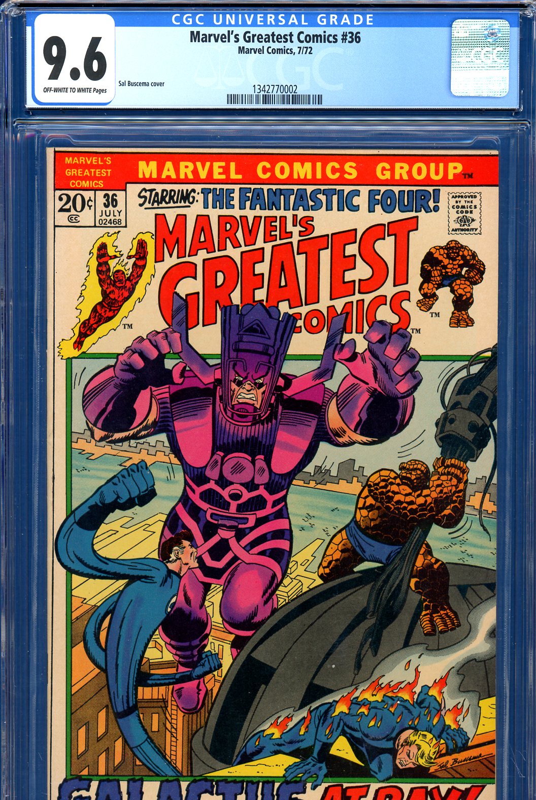 Marvel's Greatest Comics #36 CGC 9.6 ow/w