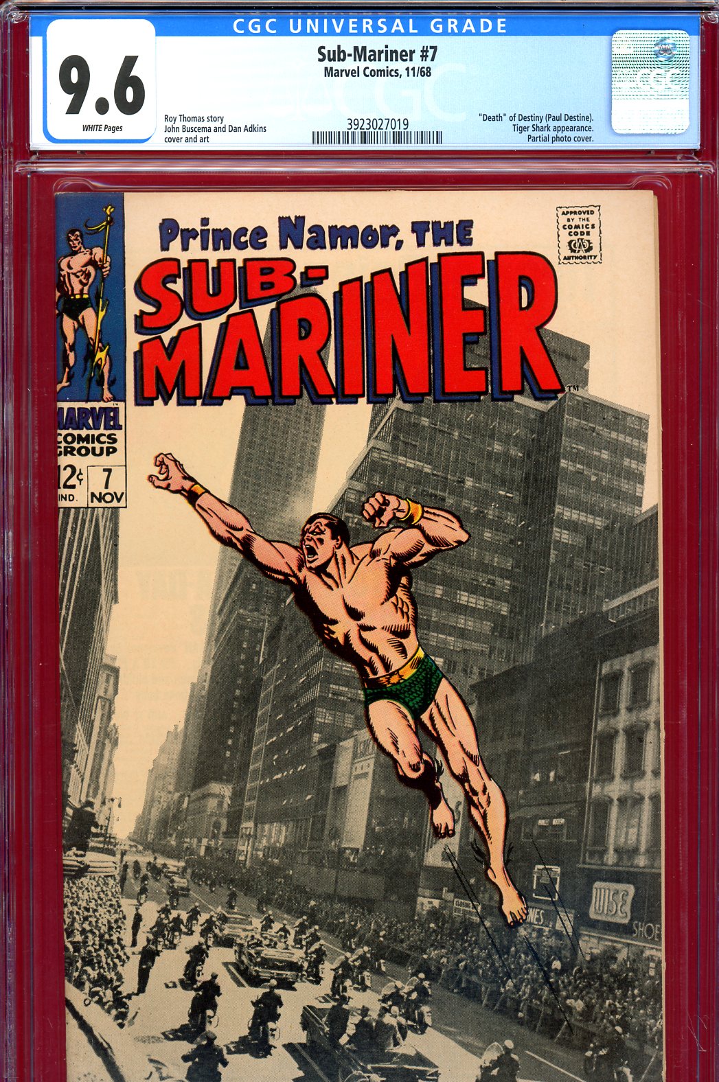 Sub-Mariner #7 CGC 9.6 w