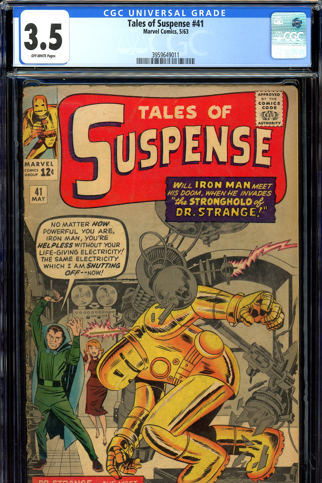 Tales of Suspense #41 CGC 3.5 ow