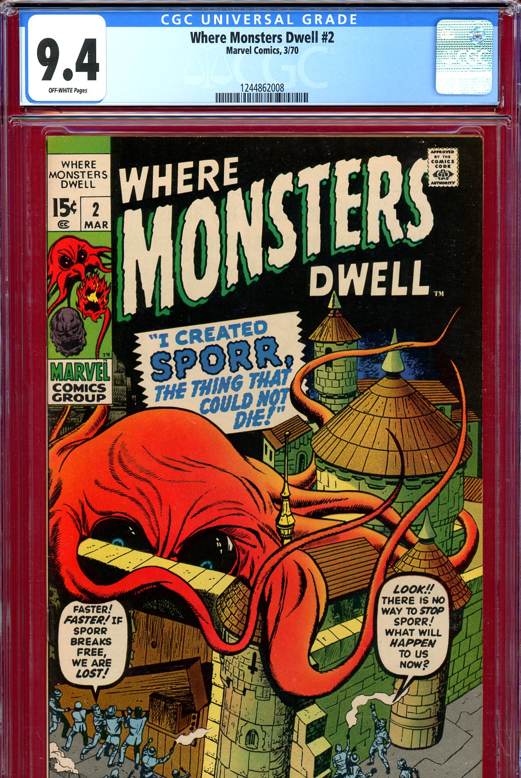 Where Monsters Dwell #2 CGC 9.4 ow