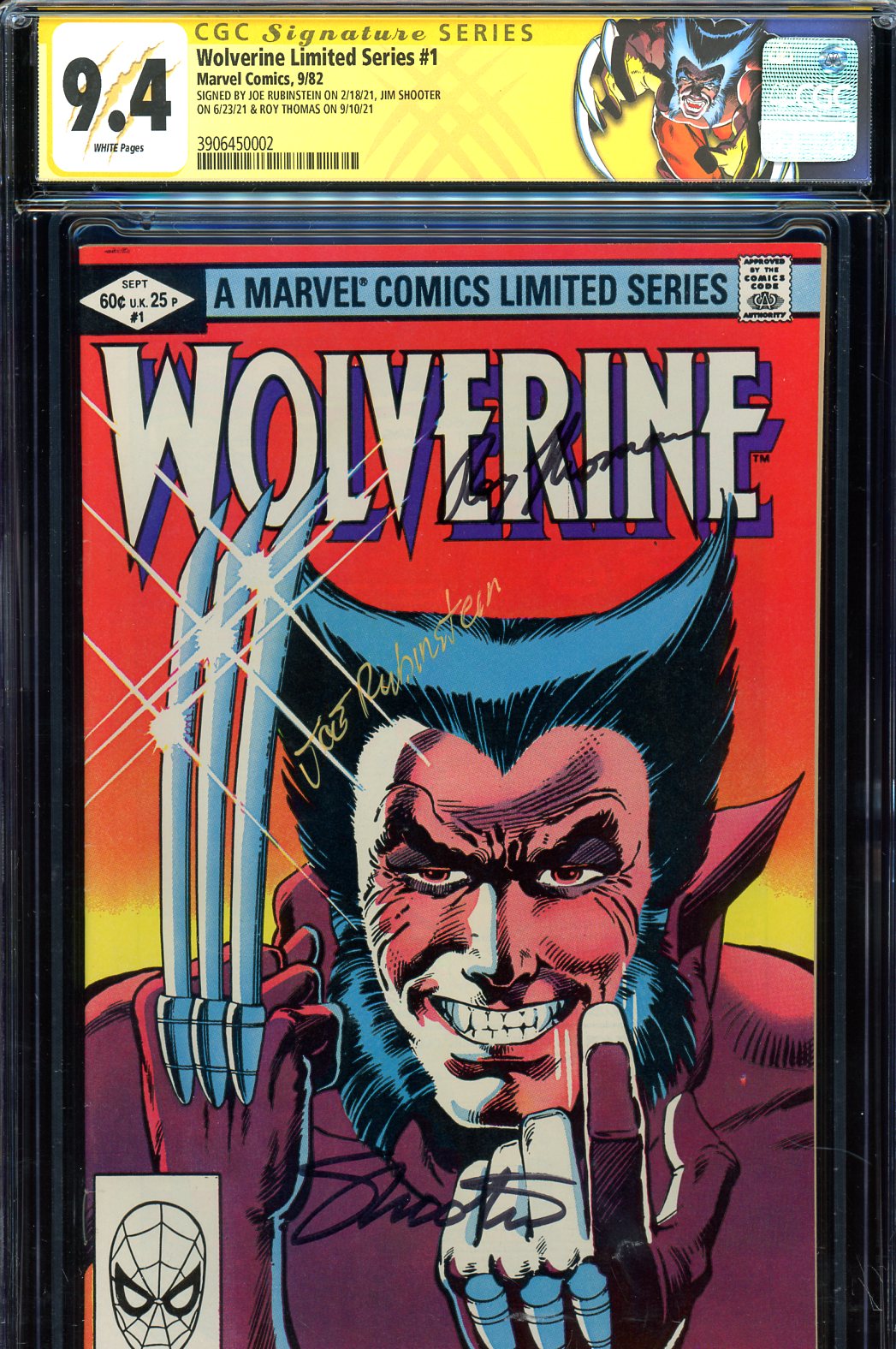 Wolverine Limited Series #1 CGC 9.4 w CGC Signature SERIES