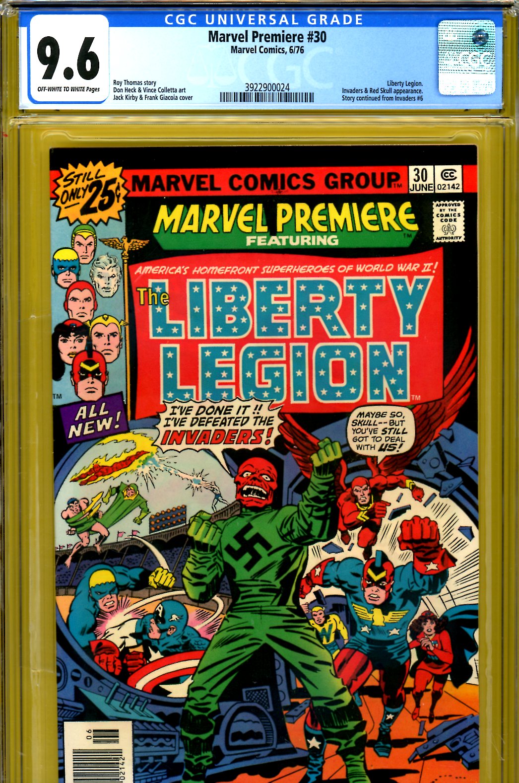 Marvel Premiere #30 CGC 9.6 ow/w