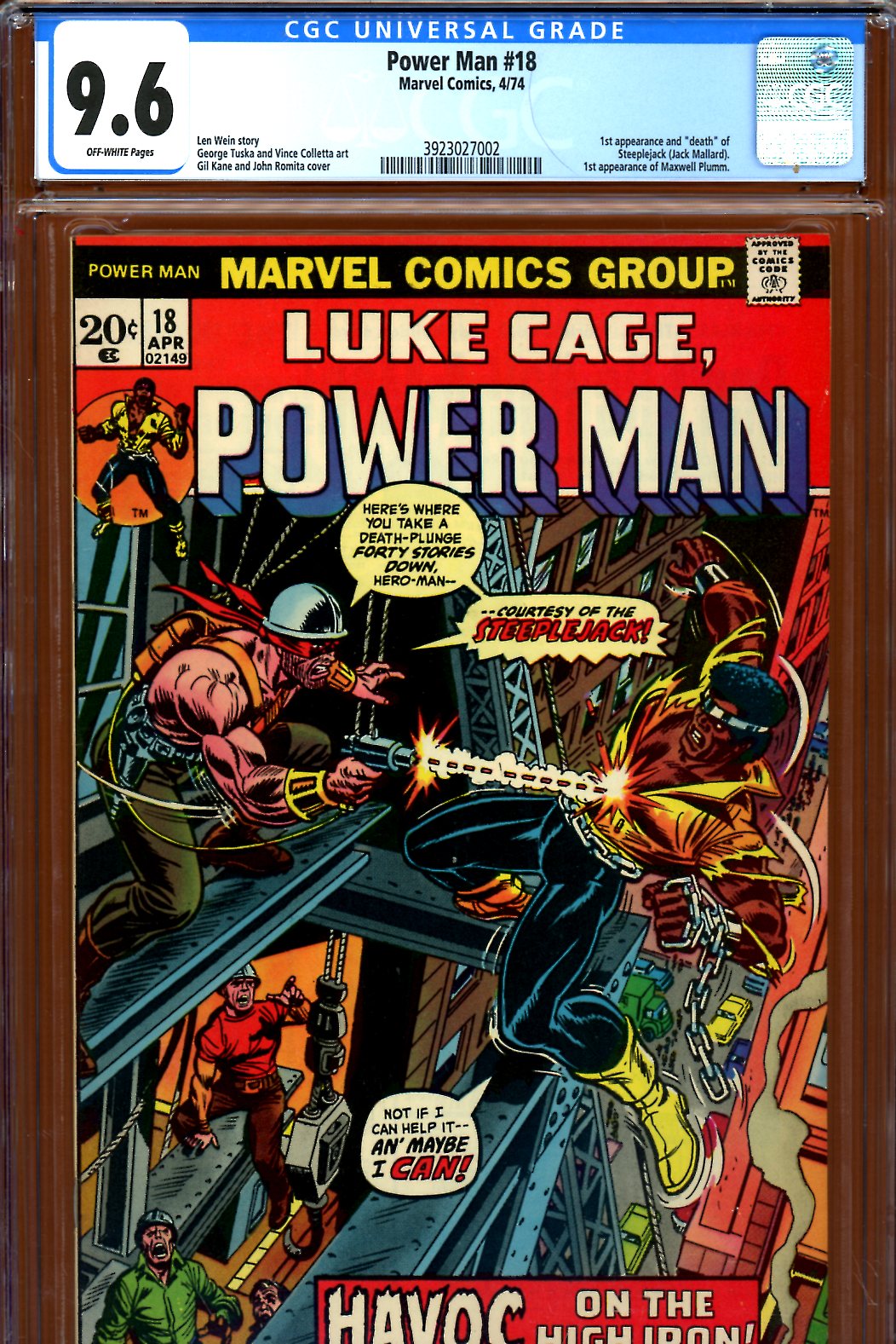 Power Man #18 CGC 9.6 ow