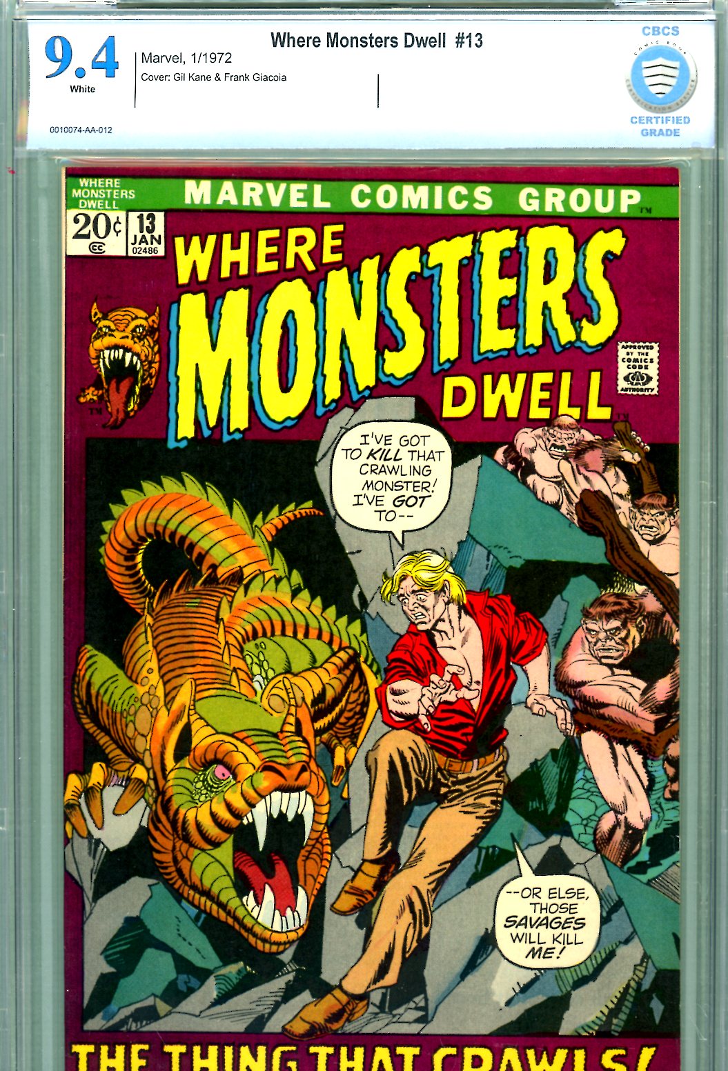 Where Monsters Dwell #13 CBCS 9.4 w