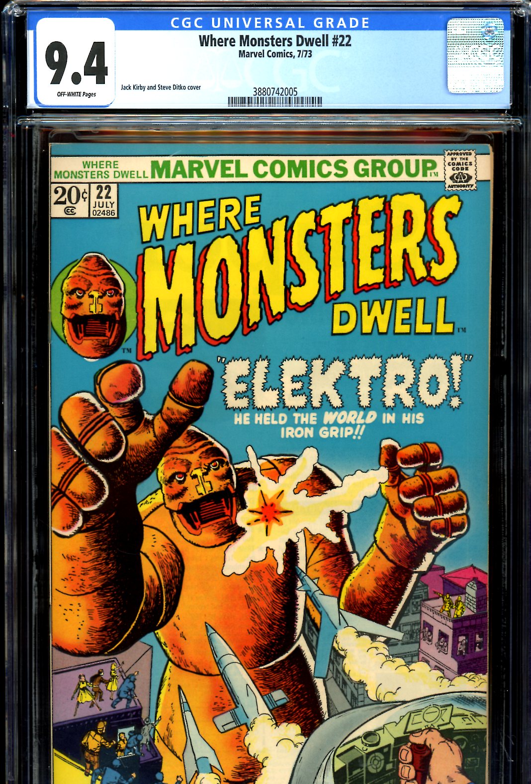 Where Monsters Dwell #22 CGC 9.4 ow