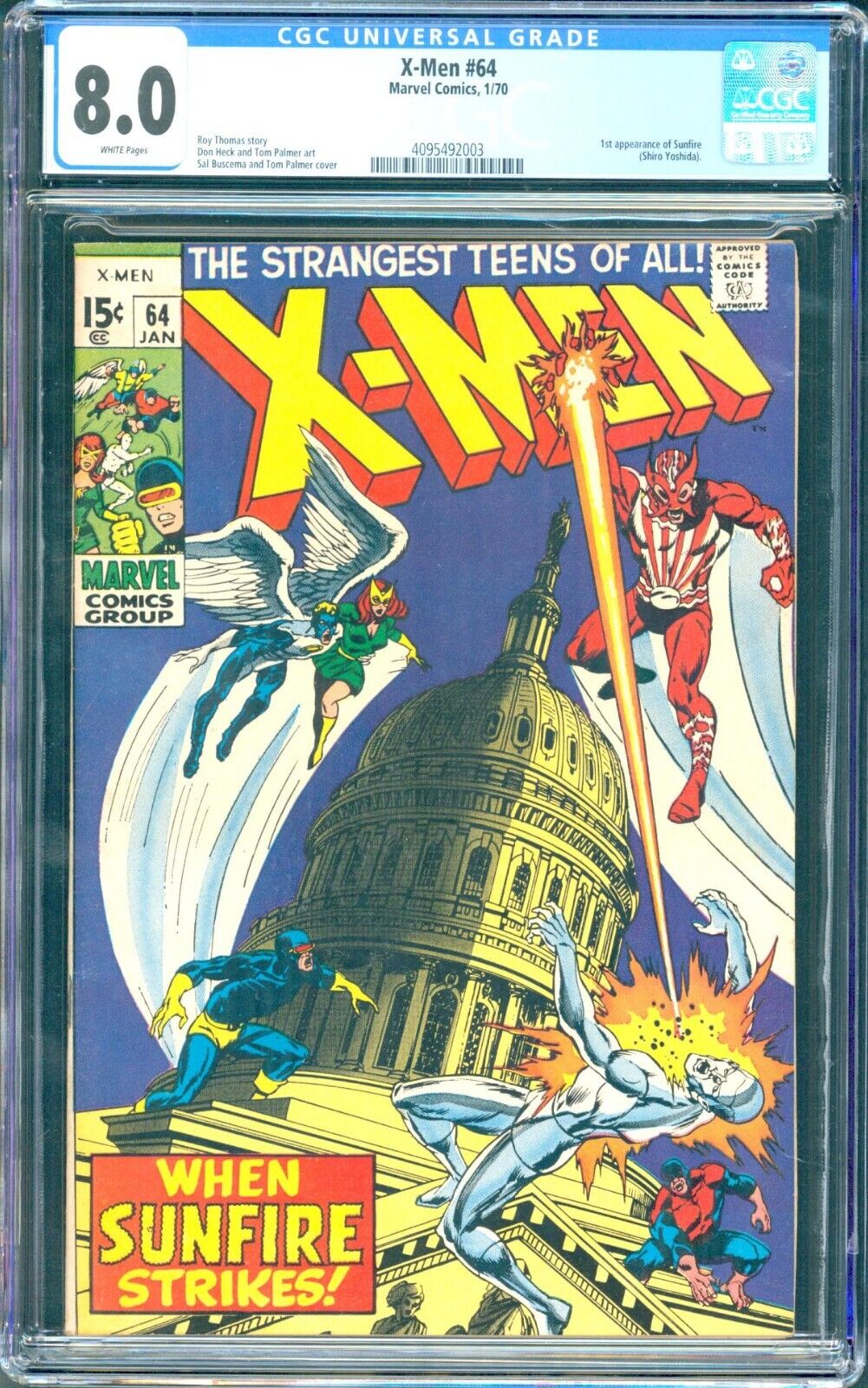 X-Men #64 CGC 8.0 w