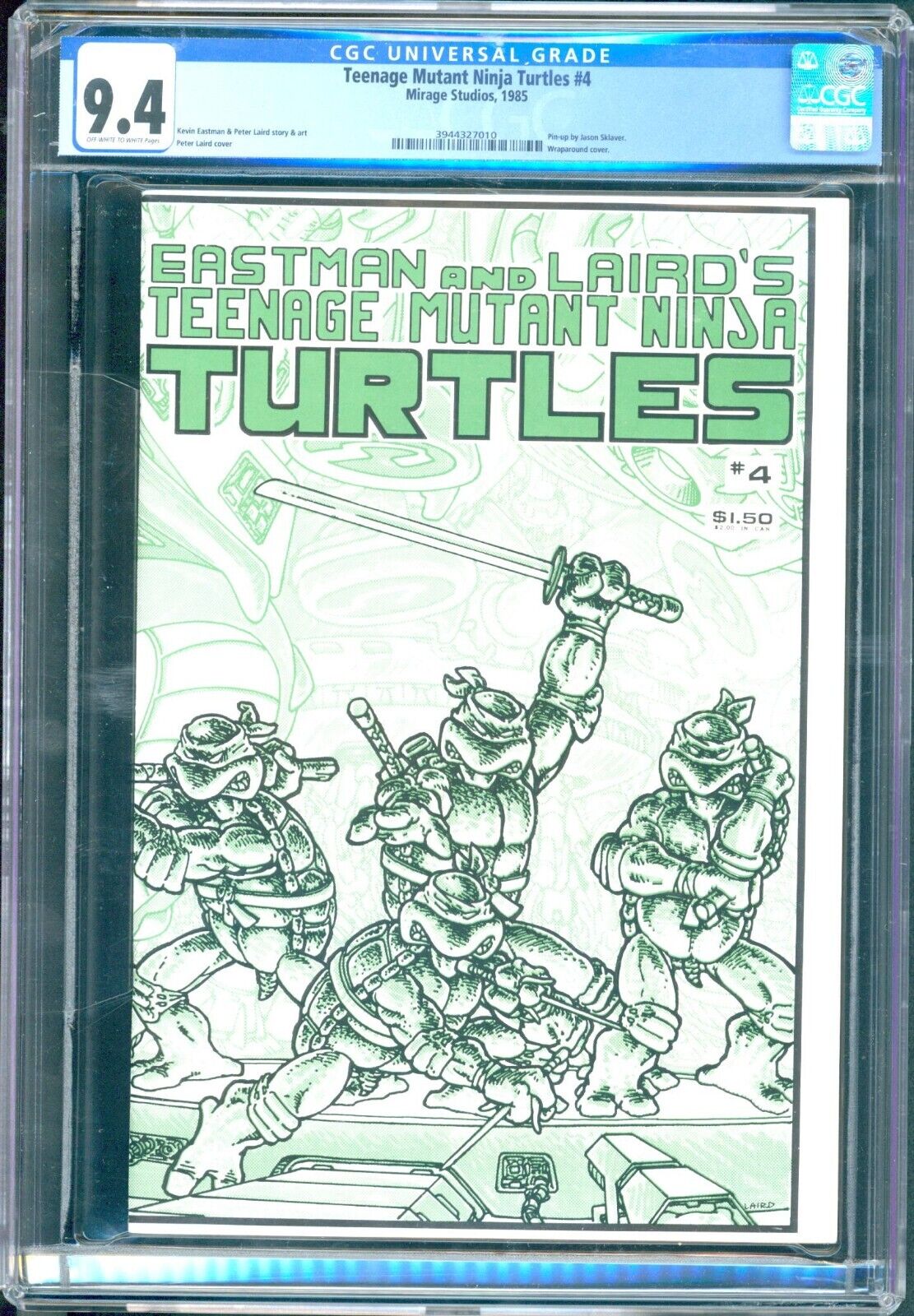 Teenage Mutant Ninja Turtles #4 CGC 9.4 ow/w