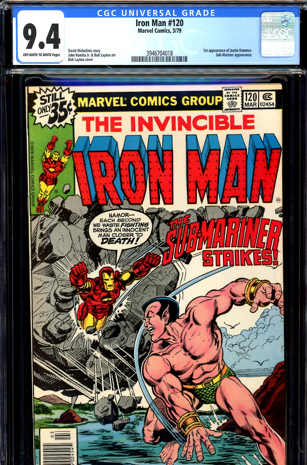 Iron Man #120 CGC 9.4 ow/w