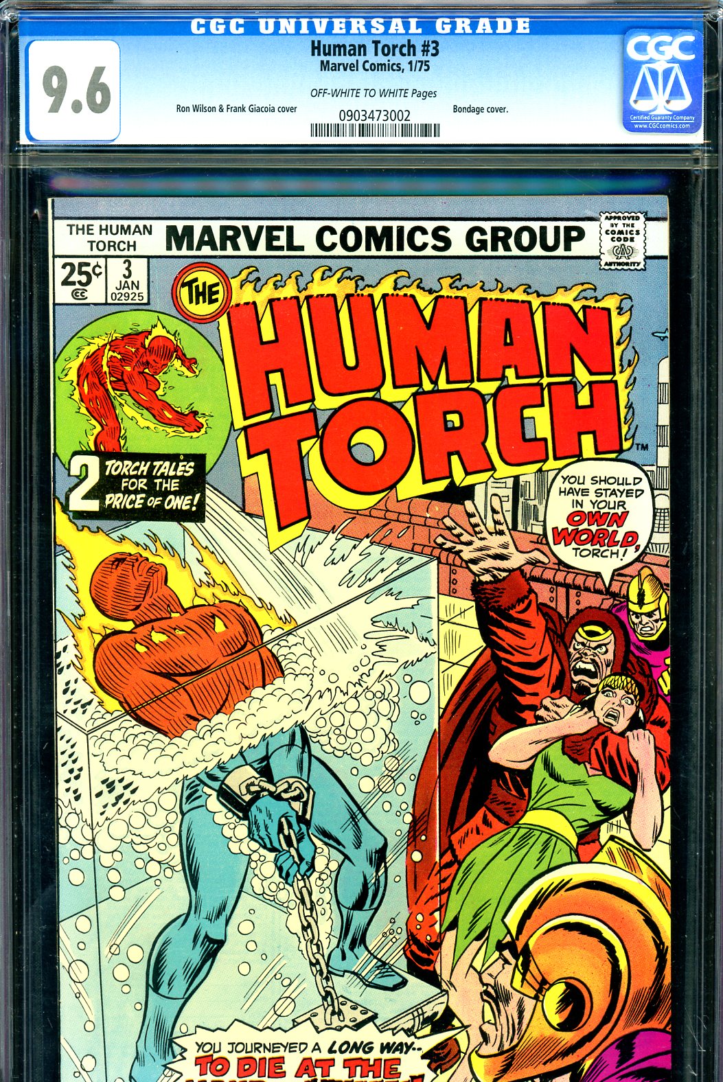 Human Torch #3 CGC 9.6 ow/w