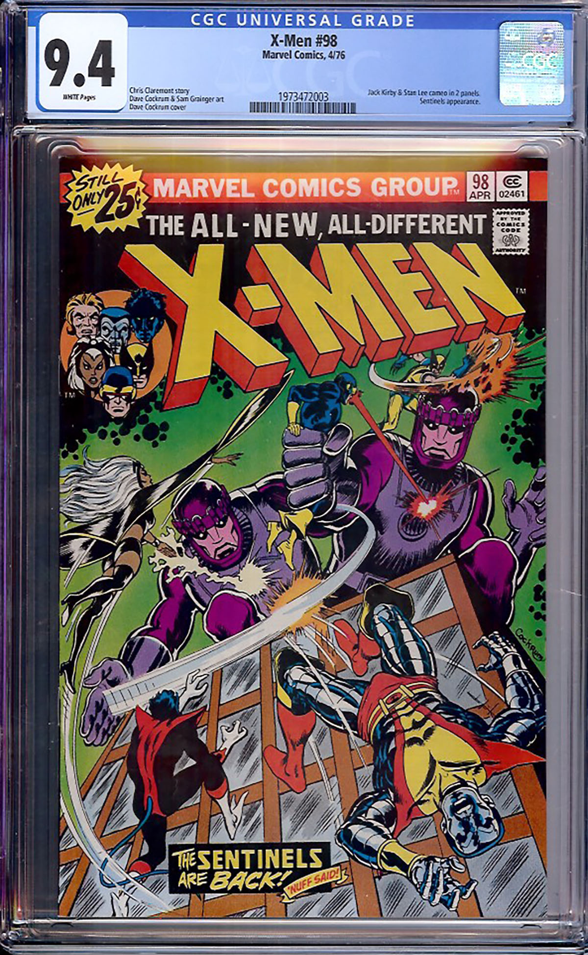 X-Men #98 CGC 9.4 w