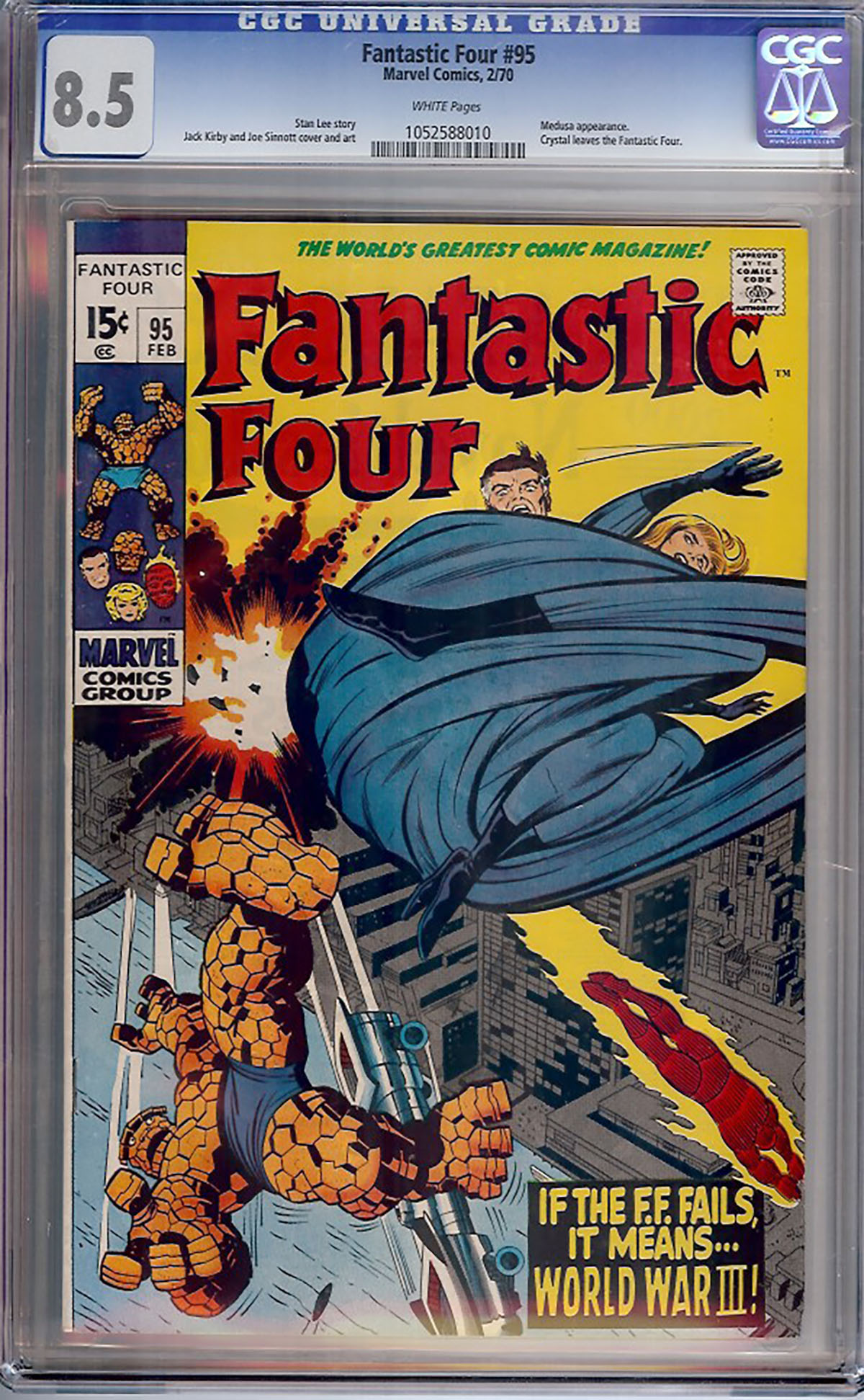 Fantastic Four #95 CGC 8.5 w