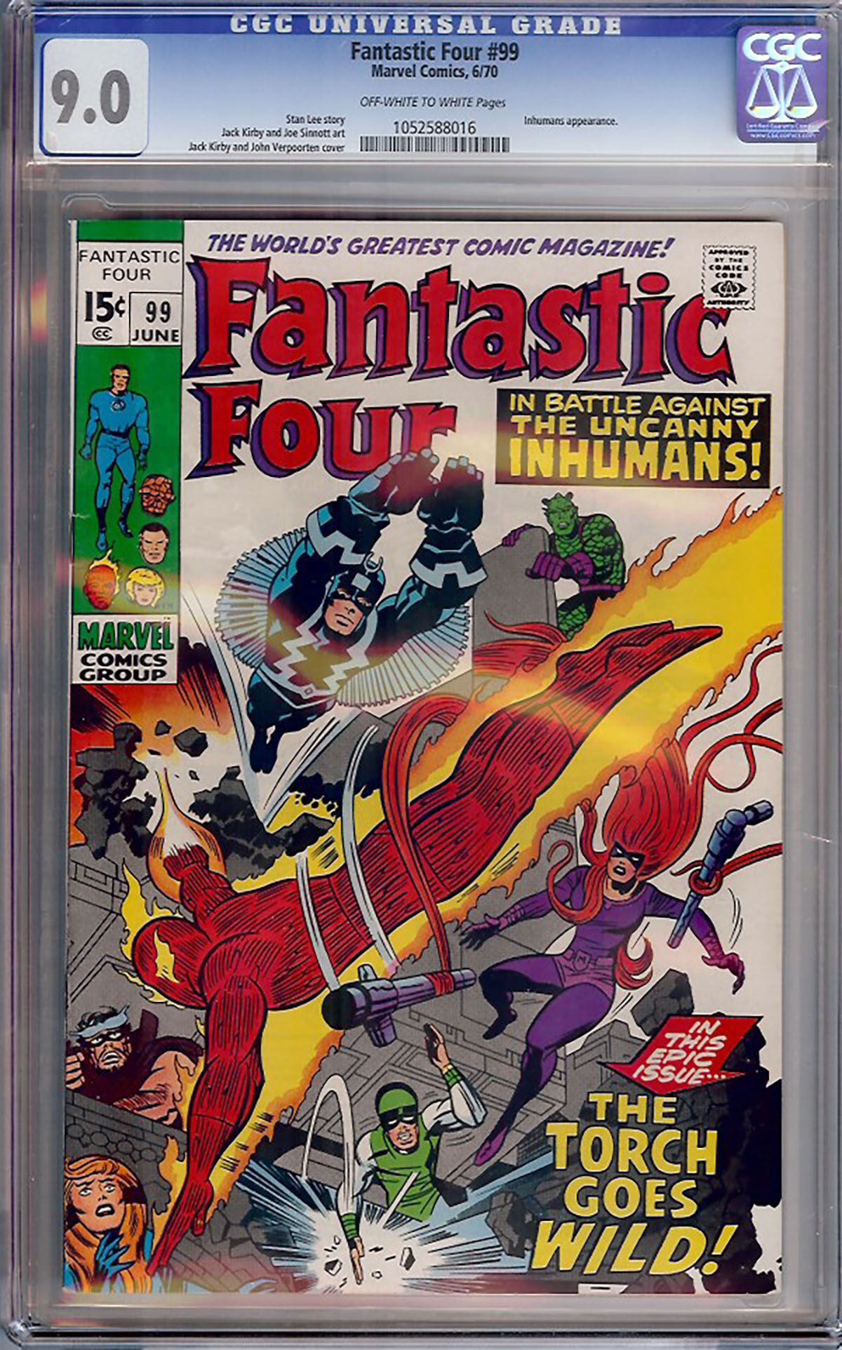 Fantastic Four #99 CGC 9.0 ow/w