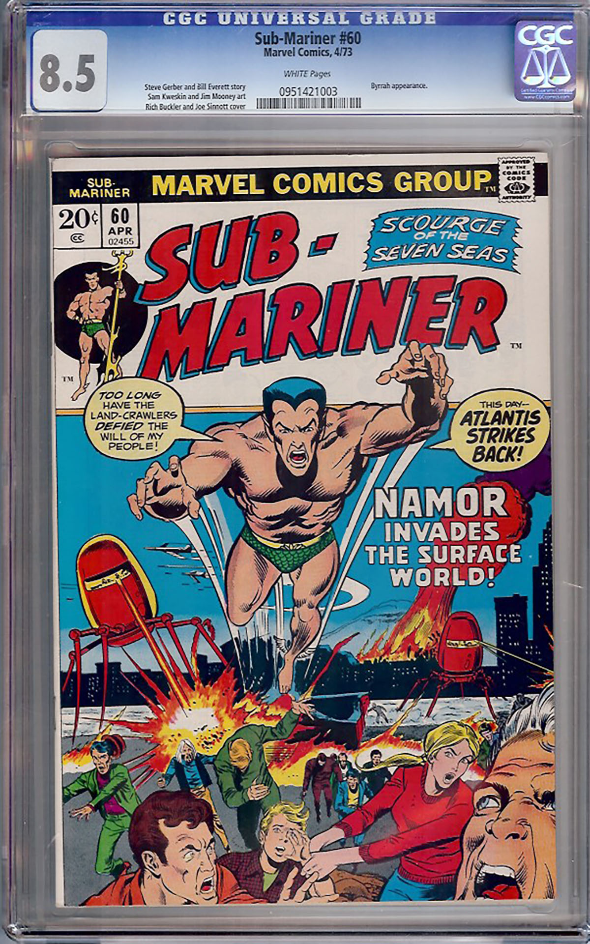 Sub-Mariner #60 CGC 8.5 w