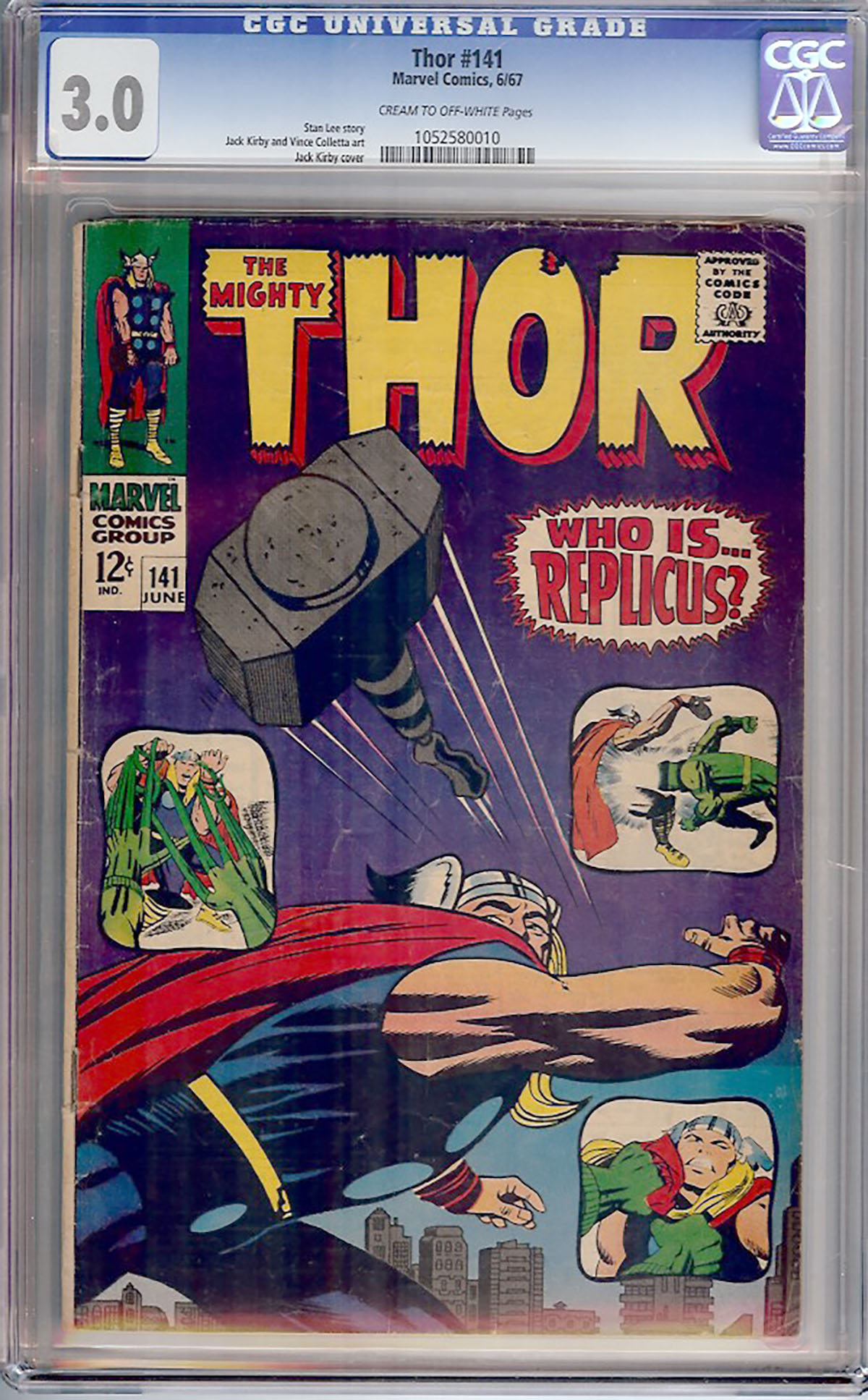 Thor #141 CGC 3.0 cr/ow