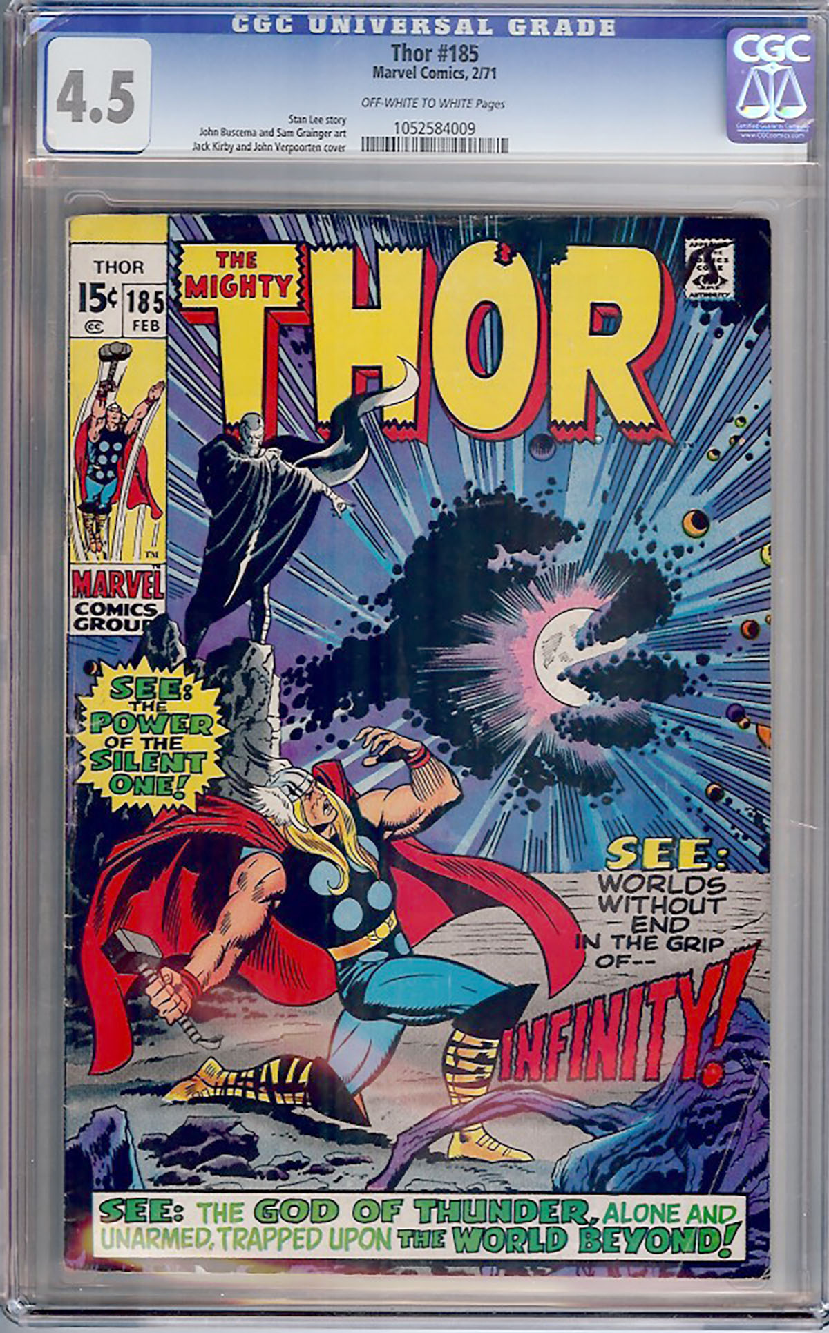 Thor #185 CGC 4.5 ow/w