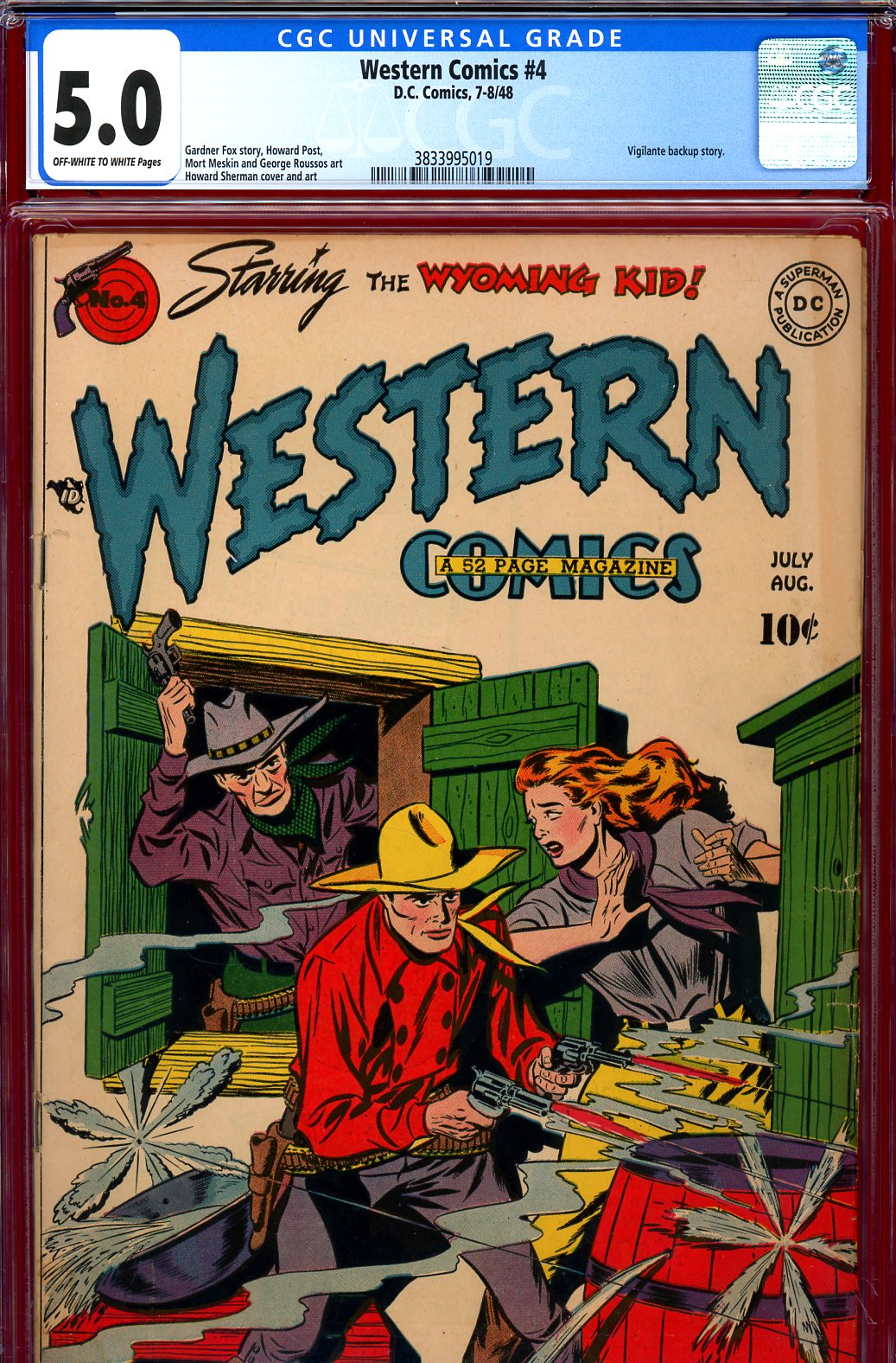 Western Comics #4 CGC 5.0 ow/w