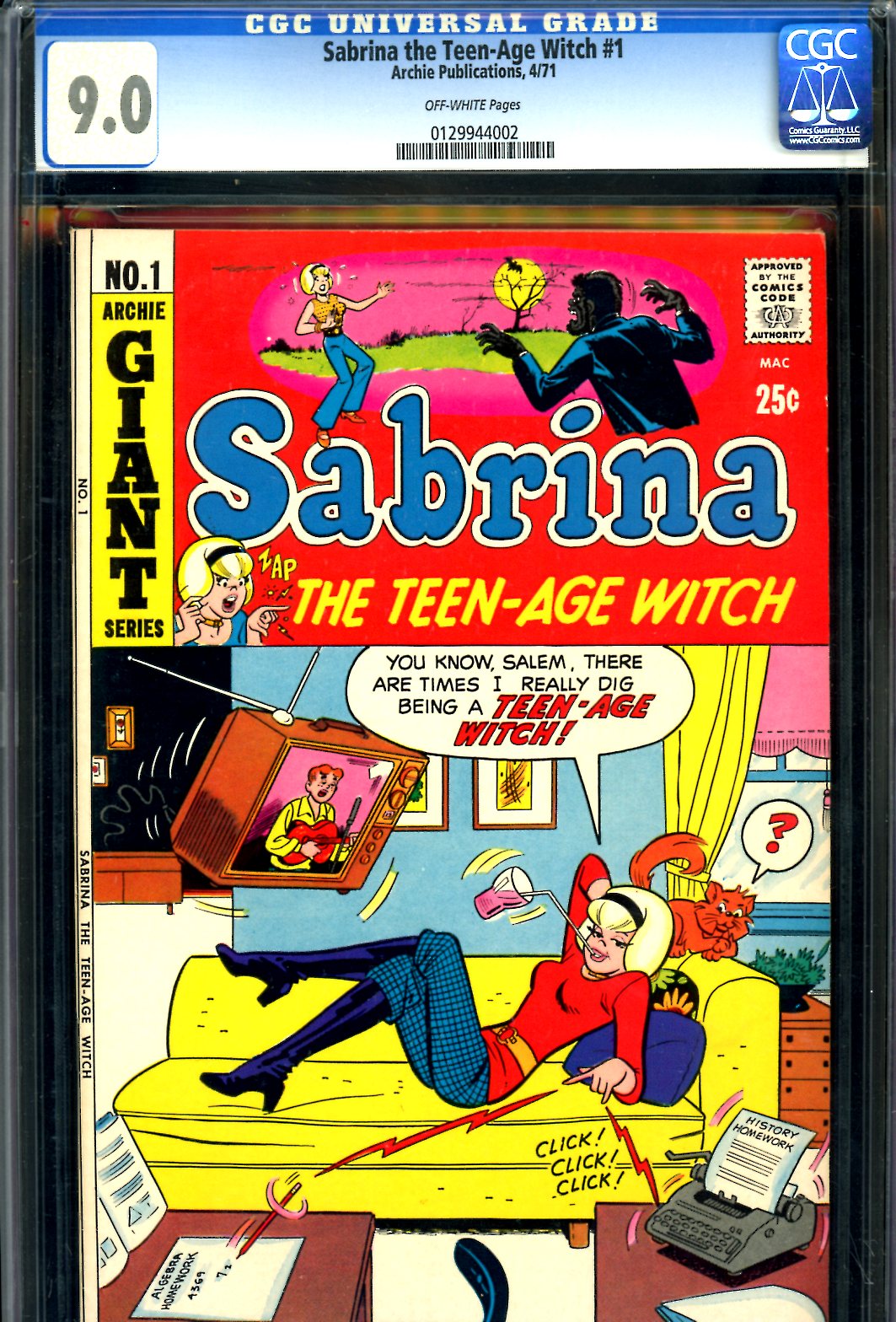 Sabrina the Teen-Age Witch #1 CGC 9.0 ow