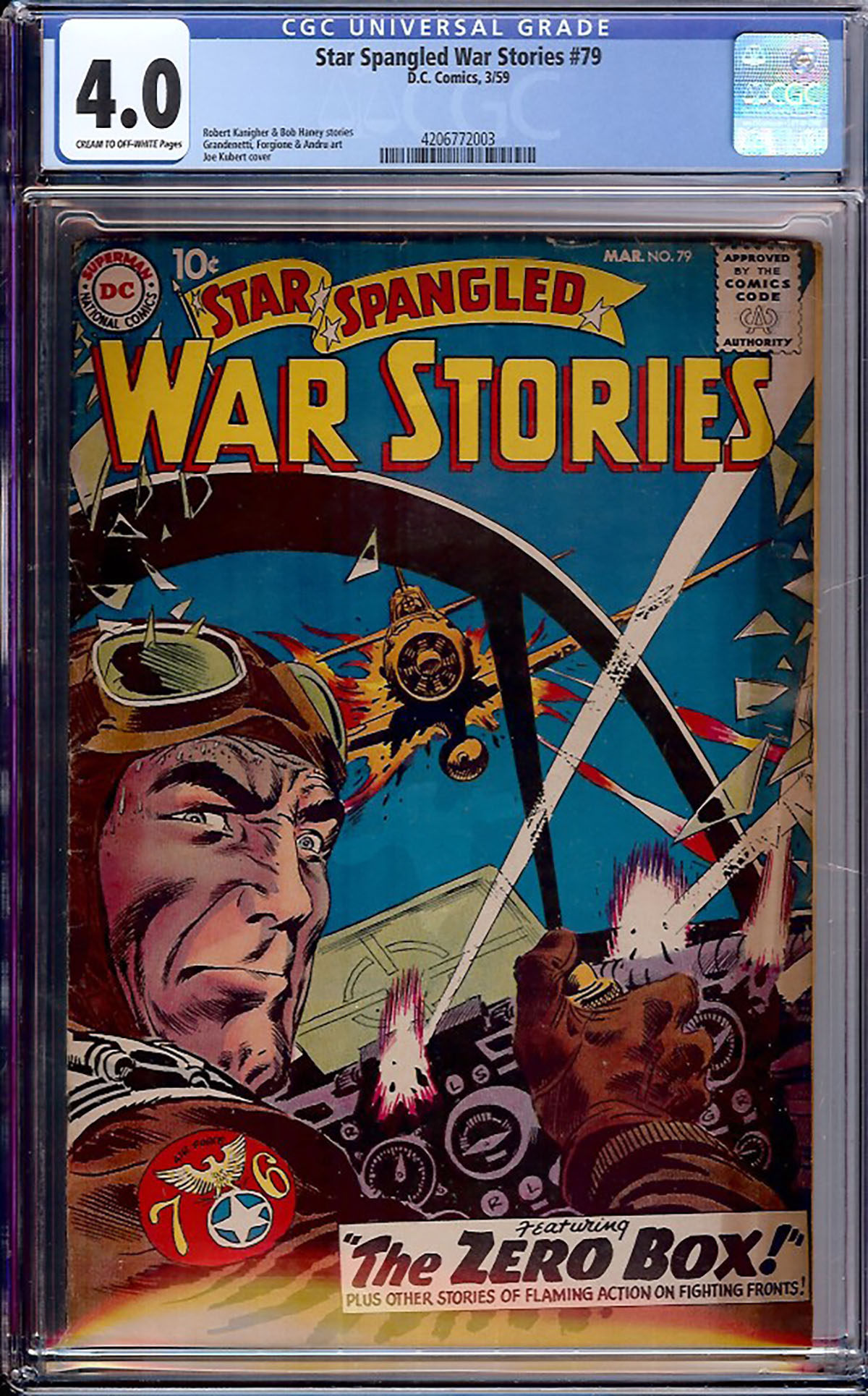 Star Spangled War Stories #79 CGC 4.0 cr/ow