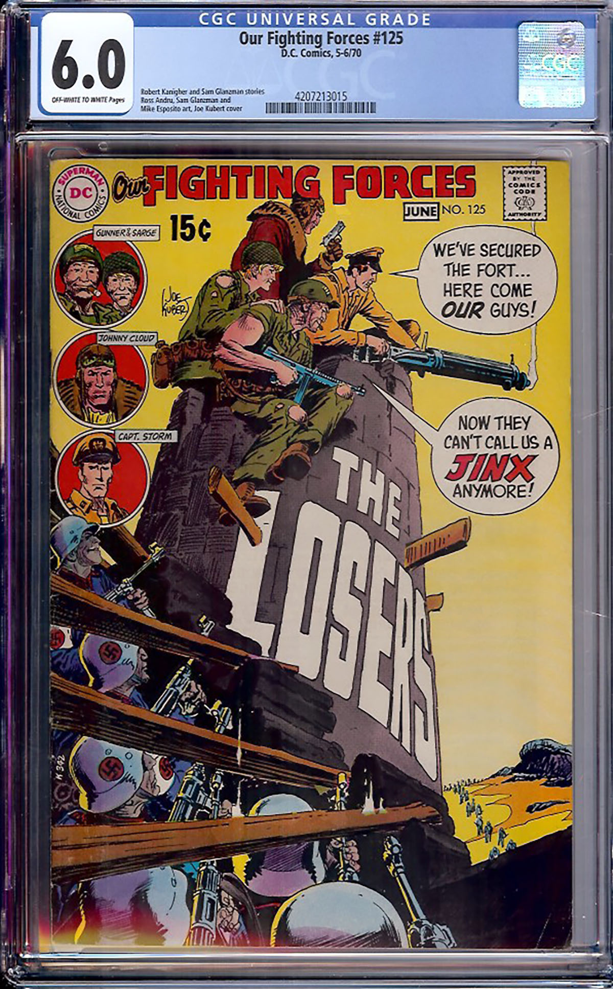 Our Fighting Forces #125 CGC 6.0 ow/w