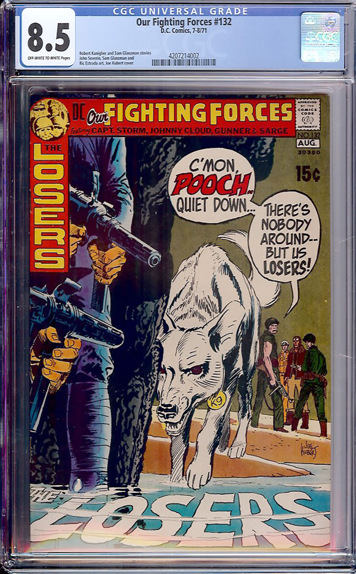 Our Fighting Forces #132 CGC 8.5 ow/w