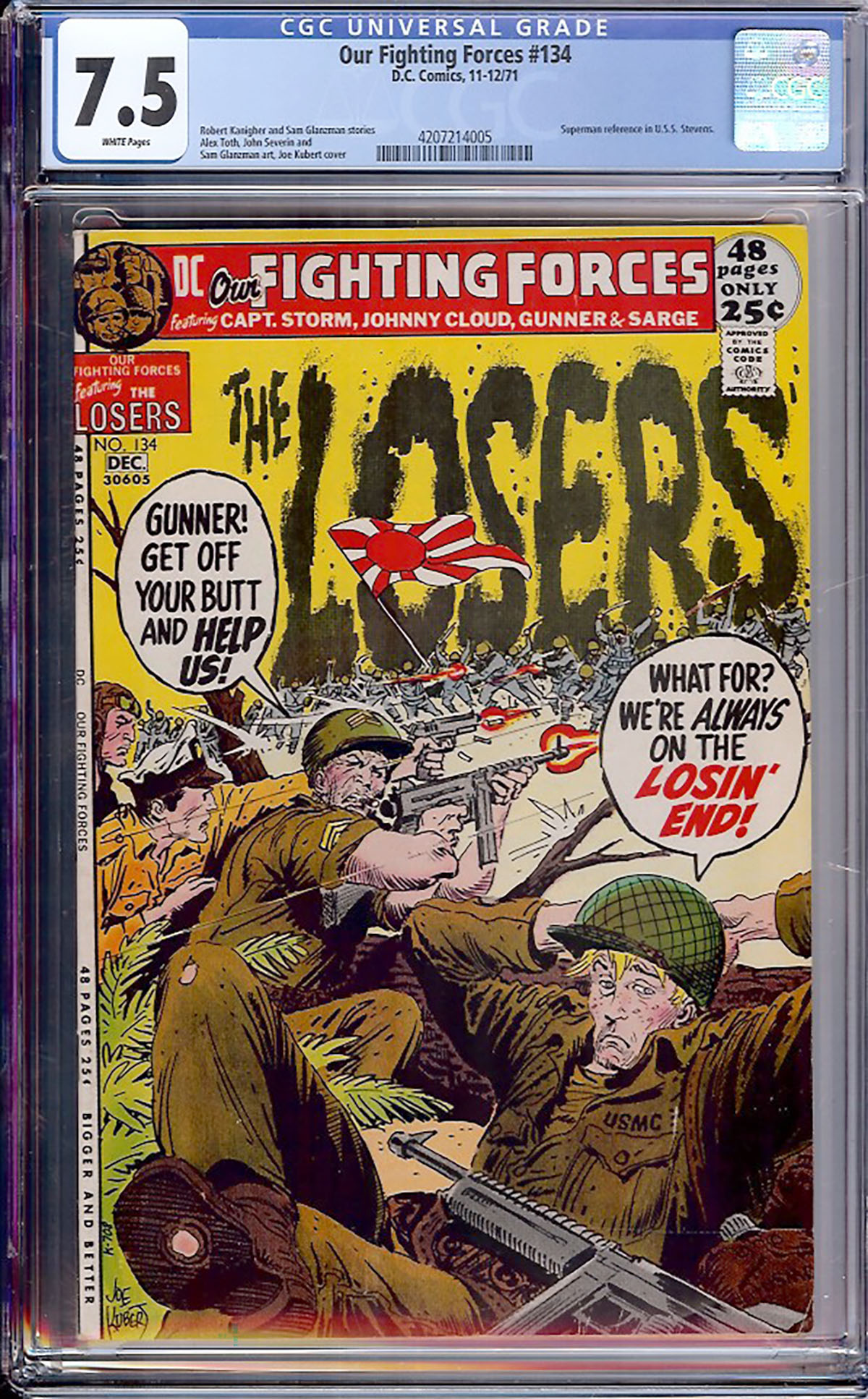 Our Fighting Forces #134 CGC 7.5 w