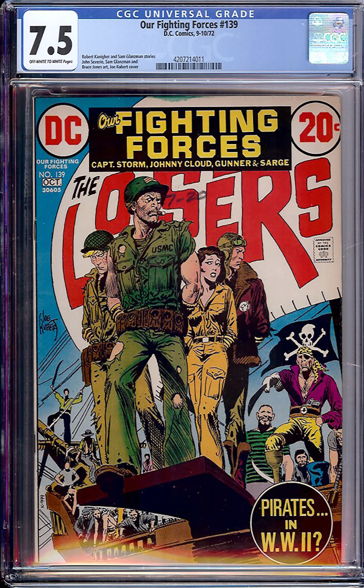 Our Fighting Forces #139 CGC 7.5 ow/w