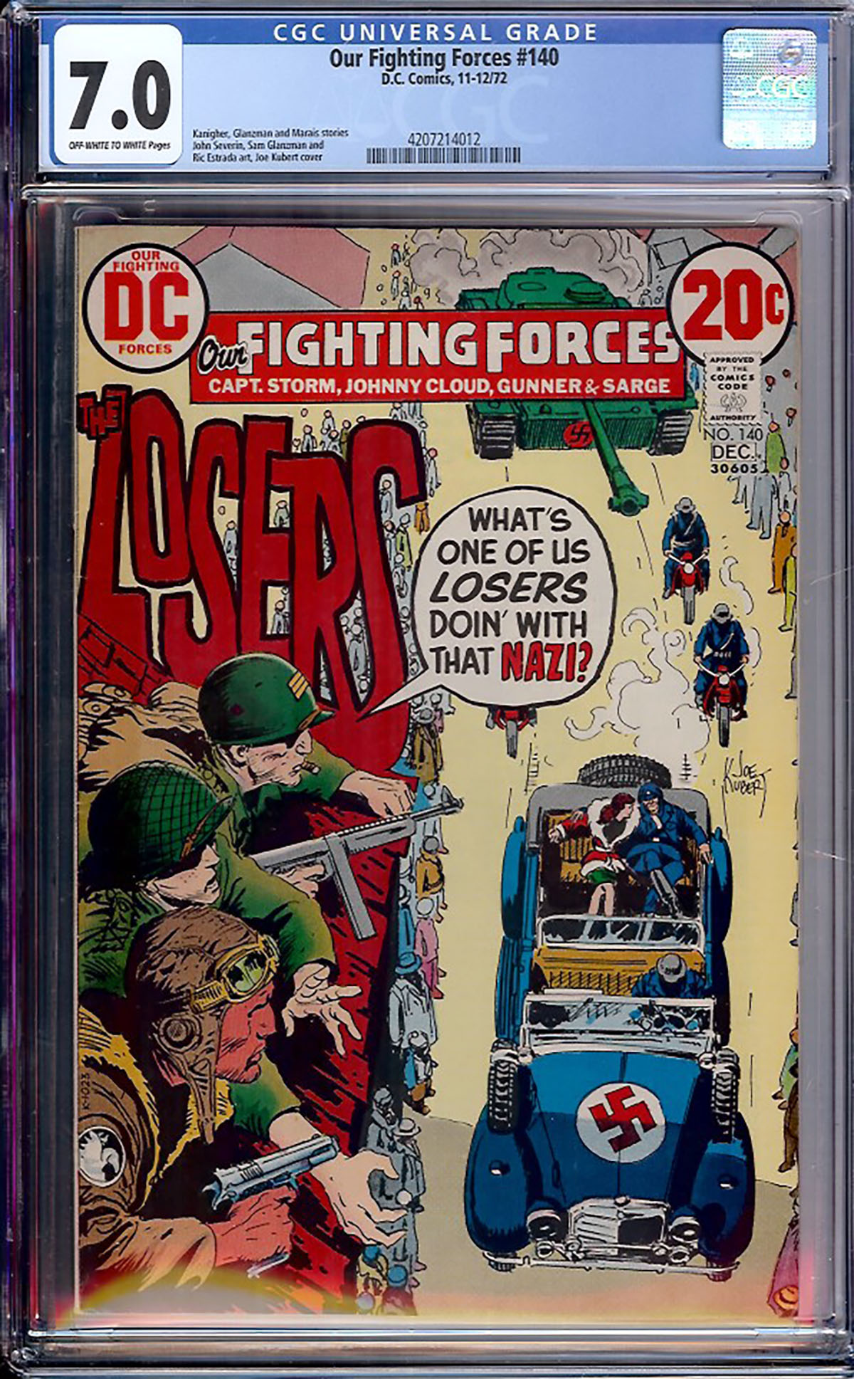 Our Fighting Forces #140 CGC 7.0 ow/w