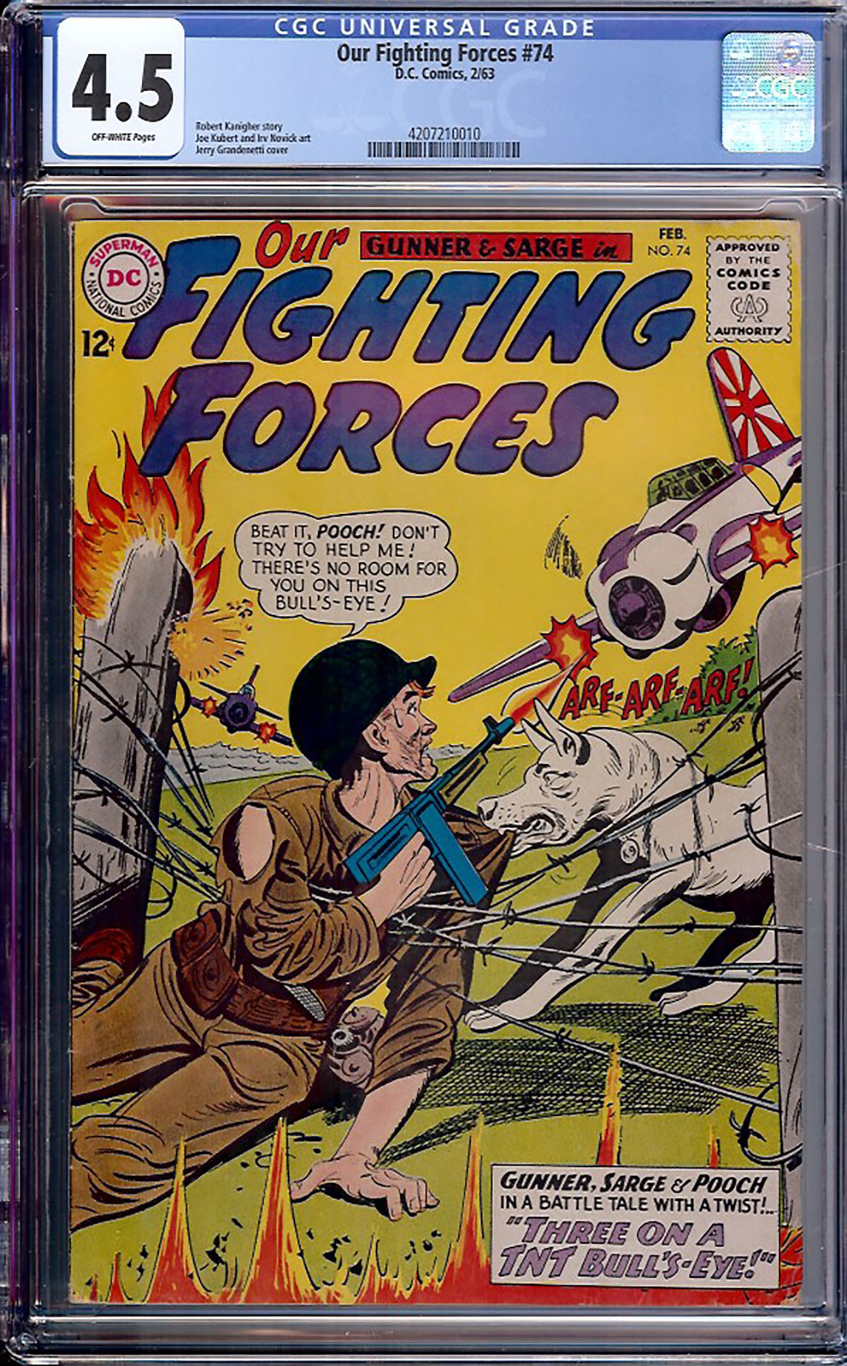 Our Fighting Forces #74 CGC 4.5 ow