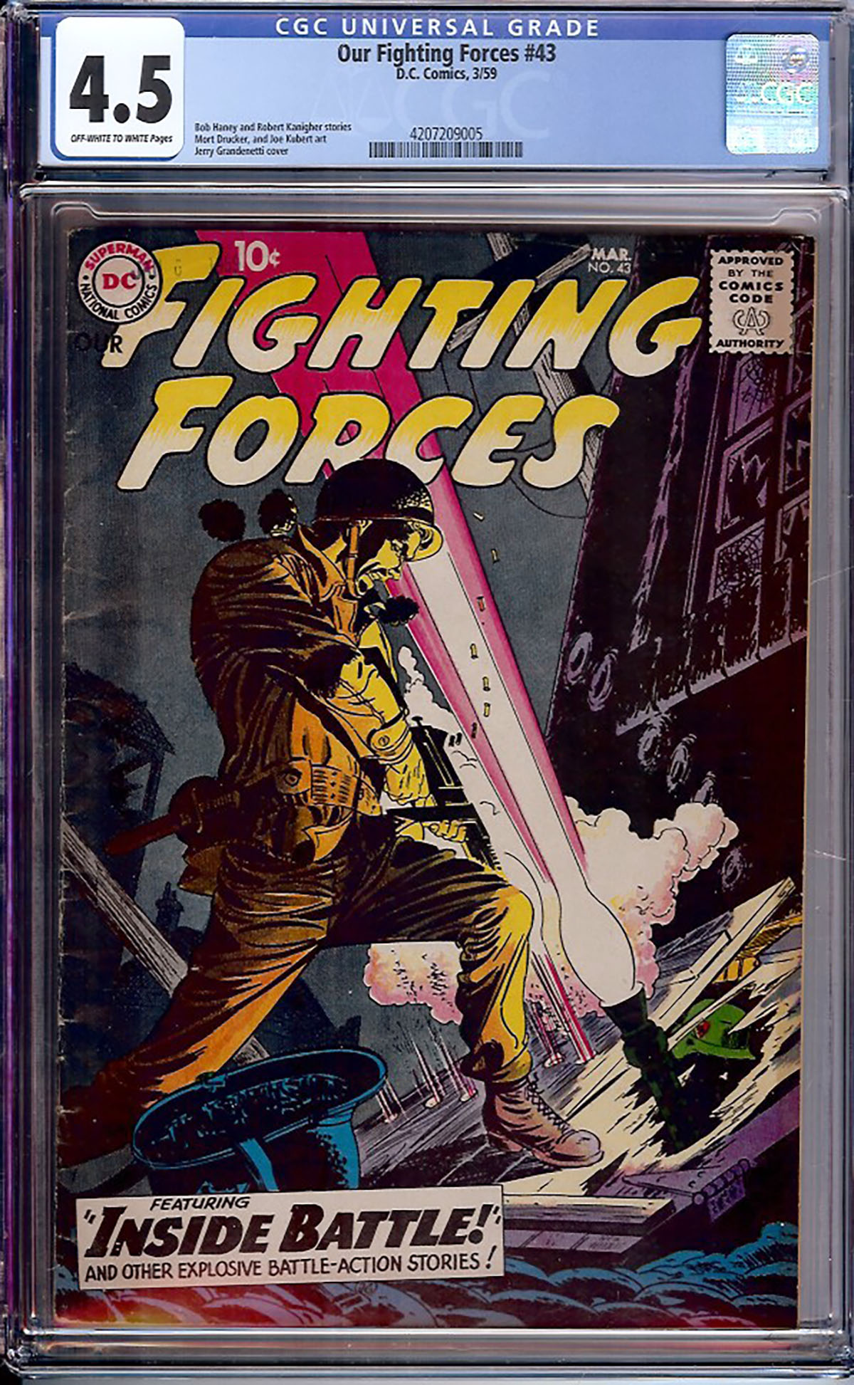 Our Fighting Forces #43 CGC 4.5 ow/w