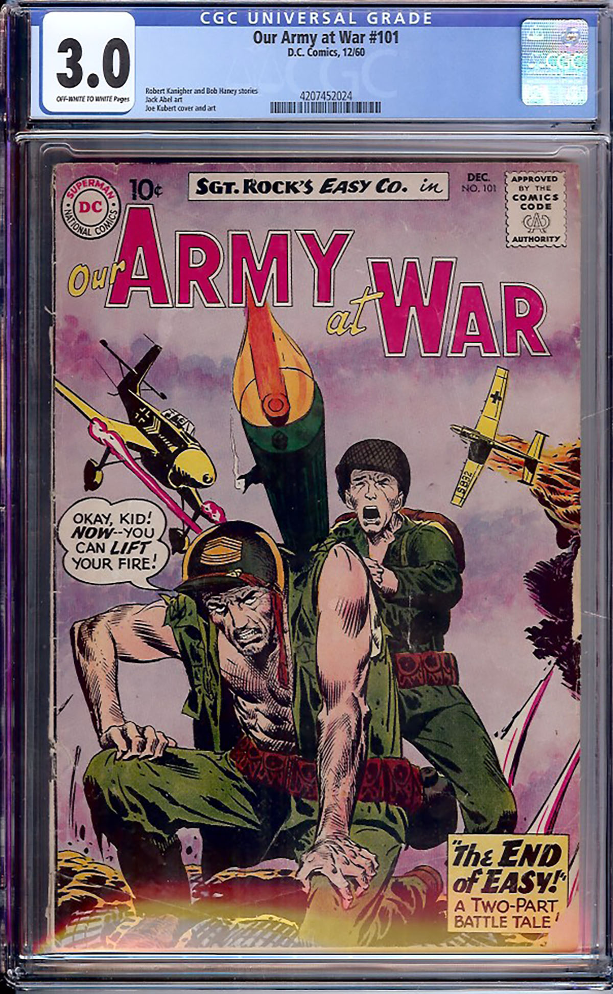 Our Army at War #101 CGC 3.0 ow/w