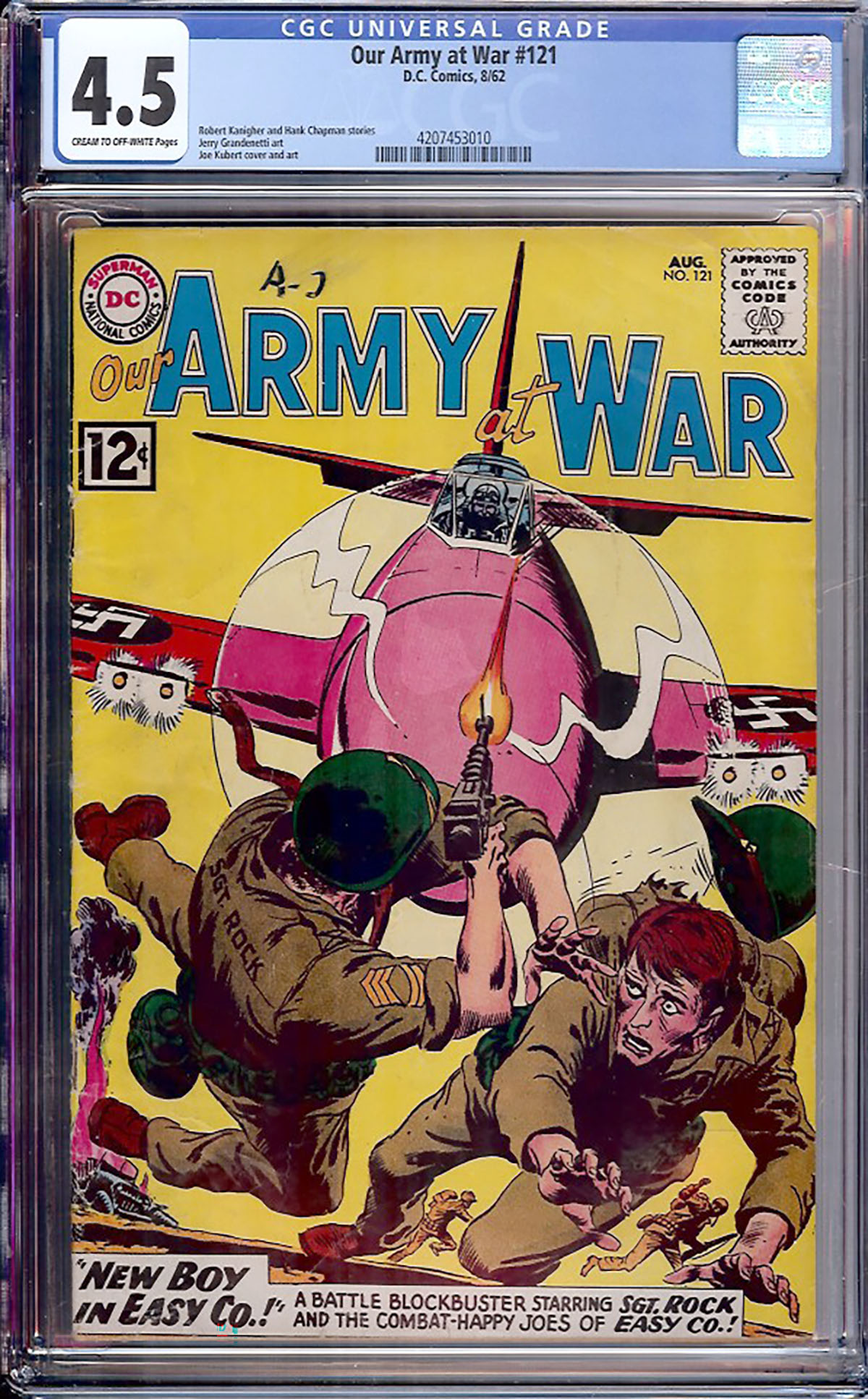 Our Army at War #121 CGC 4.5 cr/ow