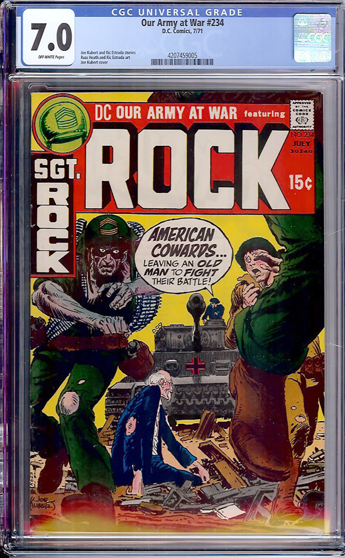 Our Army at War #234 CGC 7.0 ow