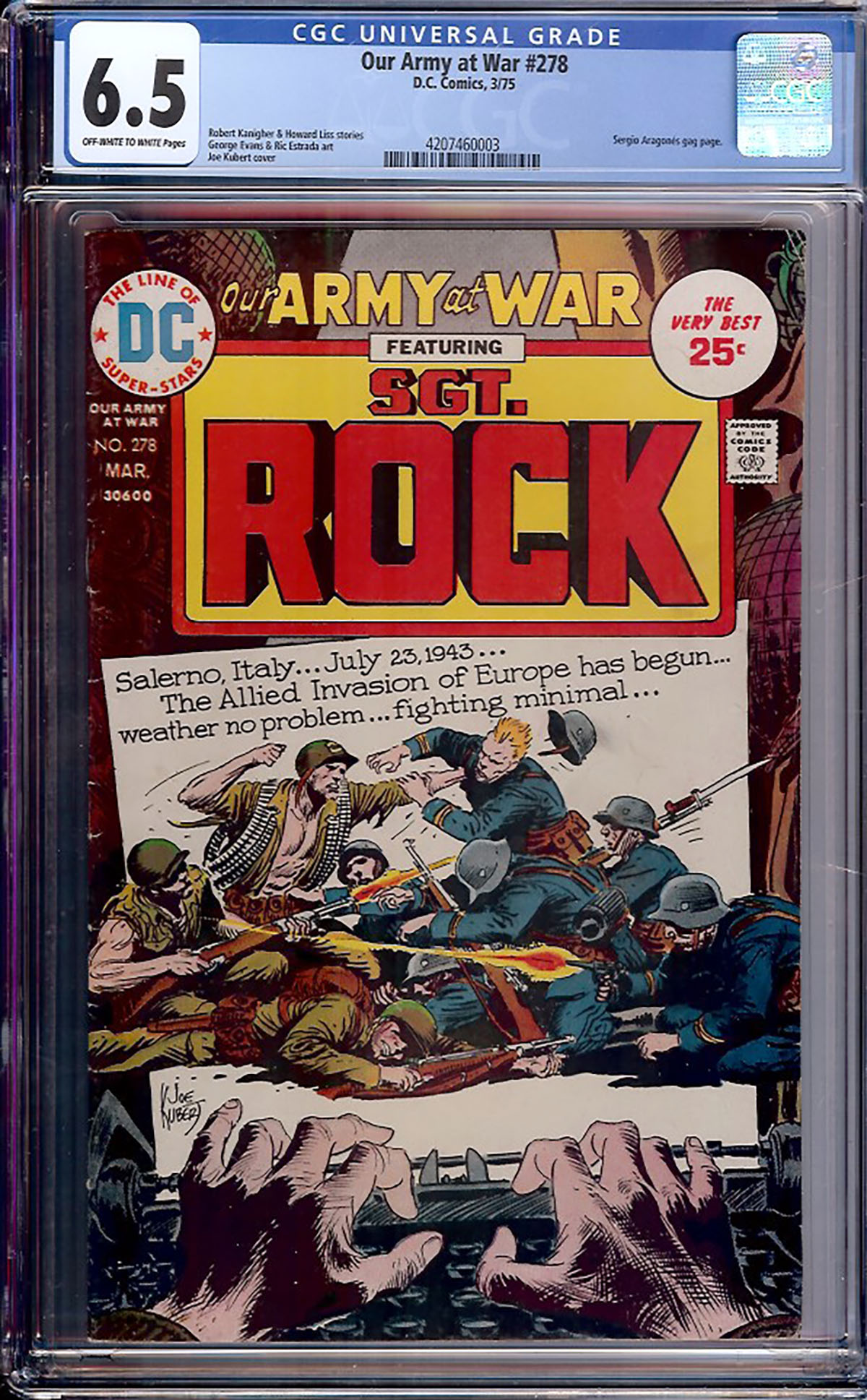 Our Army at War #278 CGC 6.5 ow/w