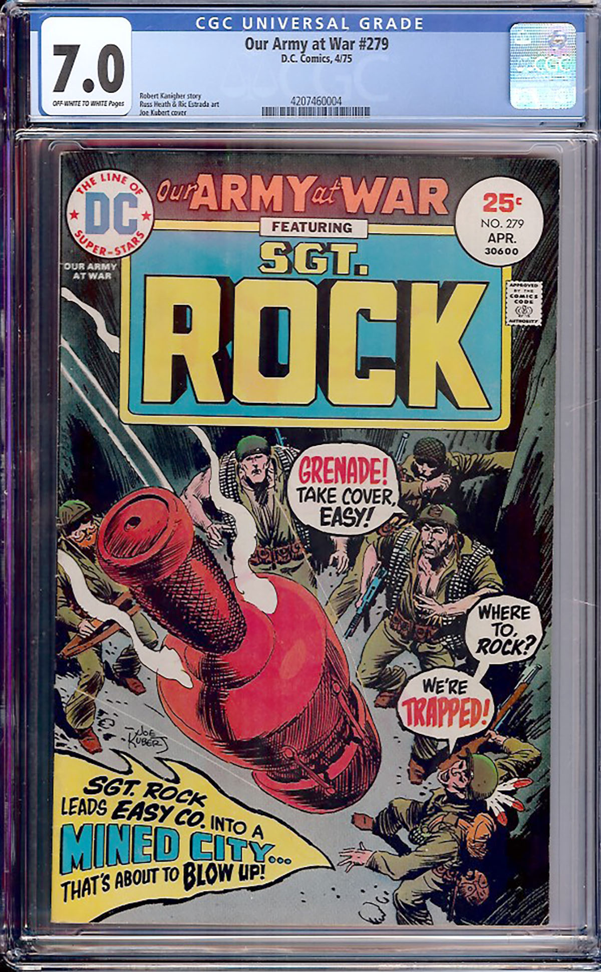 Our Army at War #279 CGC 7.0 ow/w