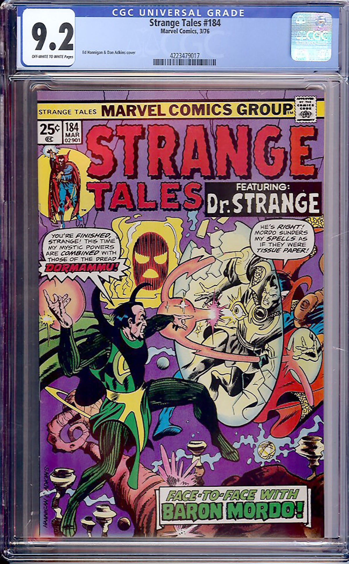 Strange Tales #184 CGC 9.2 ow/w