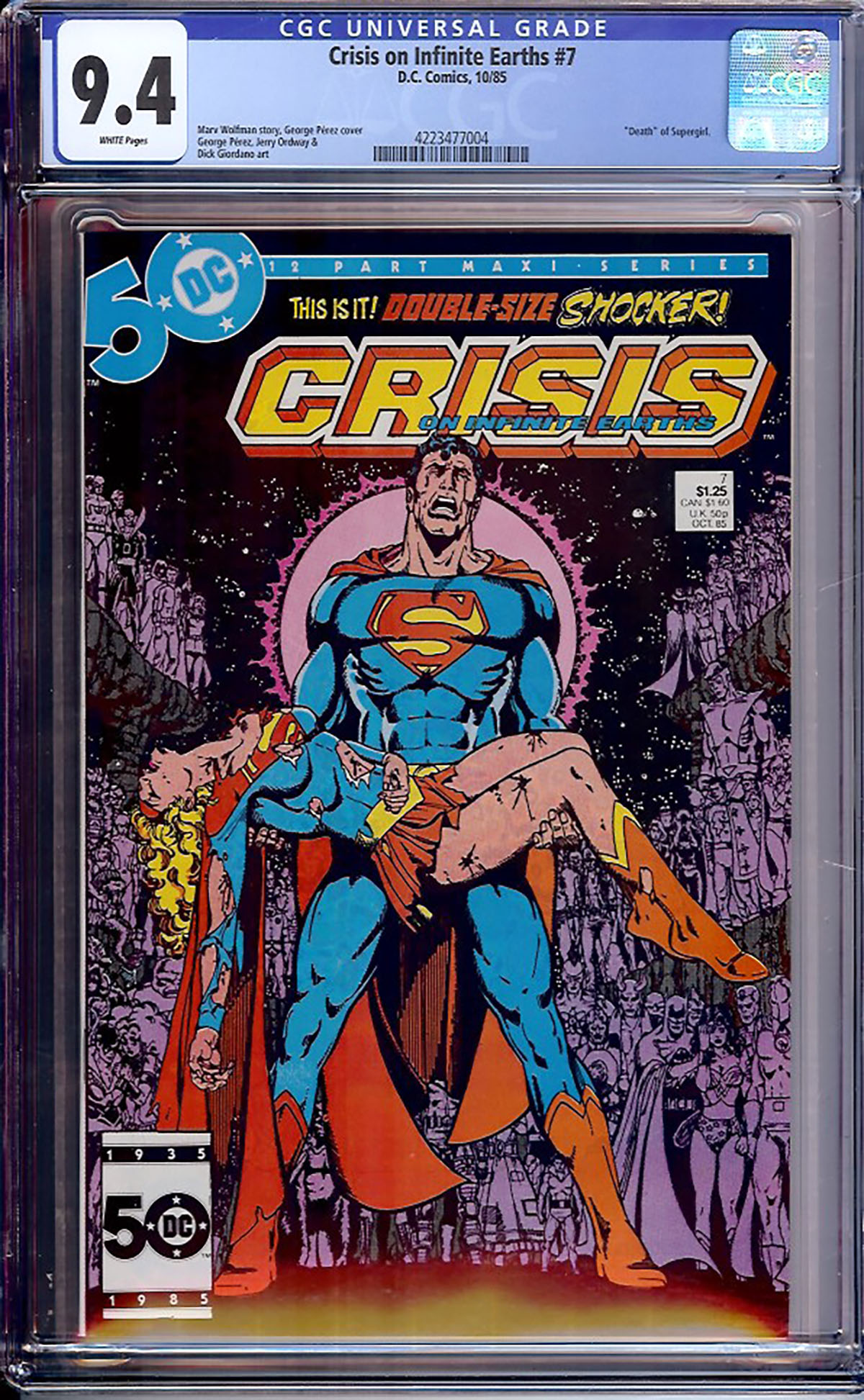 Crisis on Infinite Earths #7 CGC 9.4 w