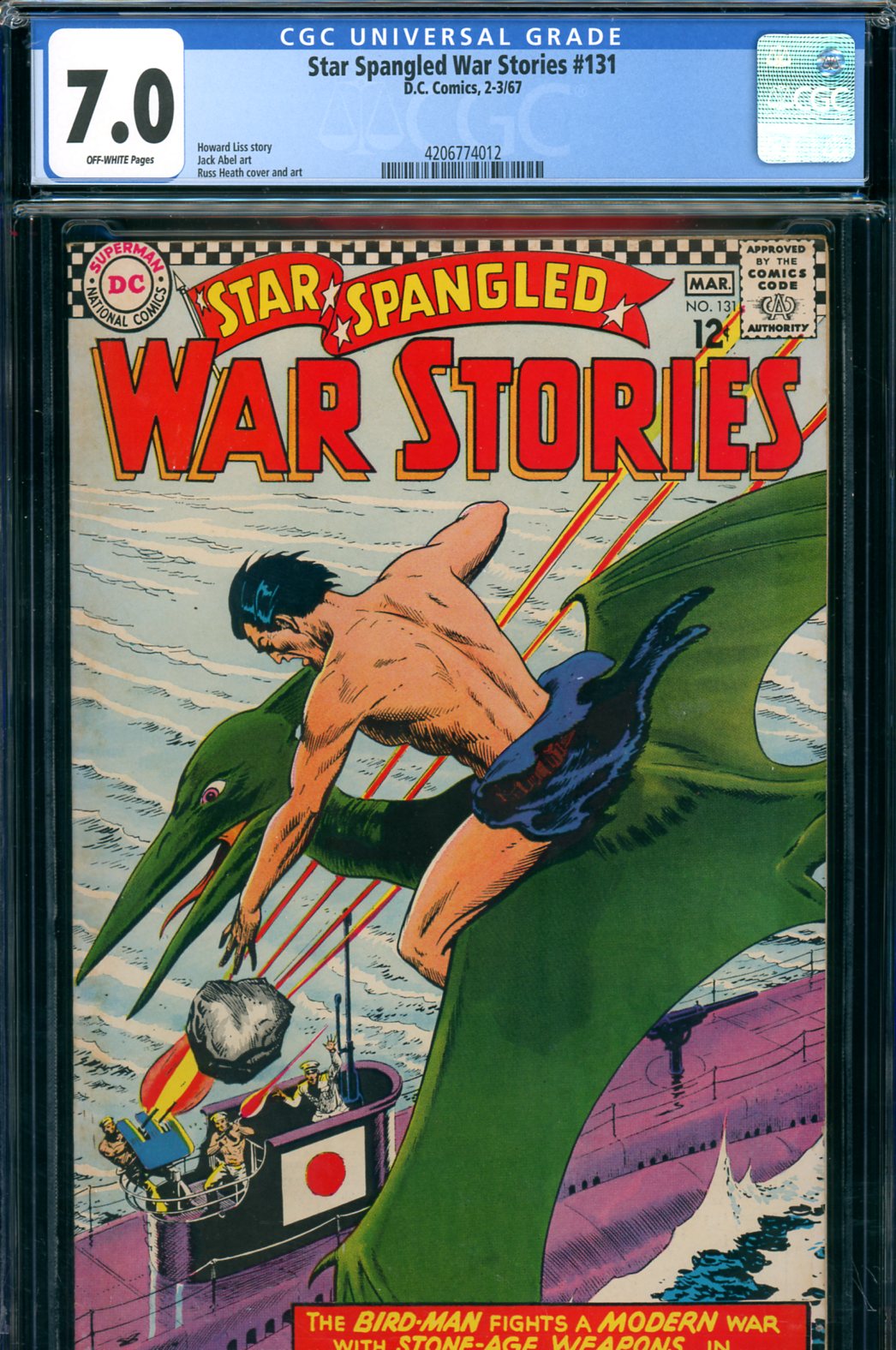 Star Spangled War Stories #131 CGC 7.0 ow