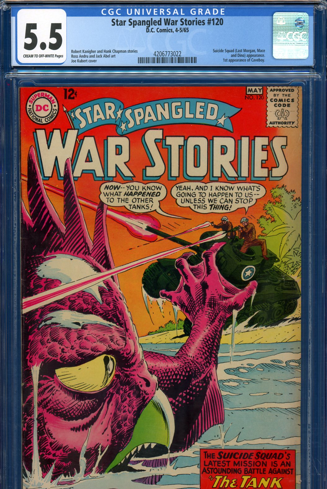 Star Spangled War Stories #120 CGC 5.5 cr/ow