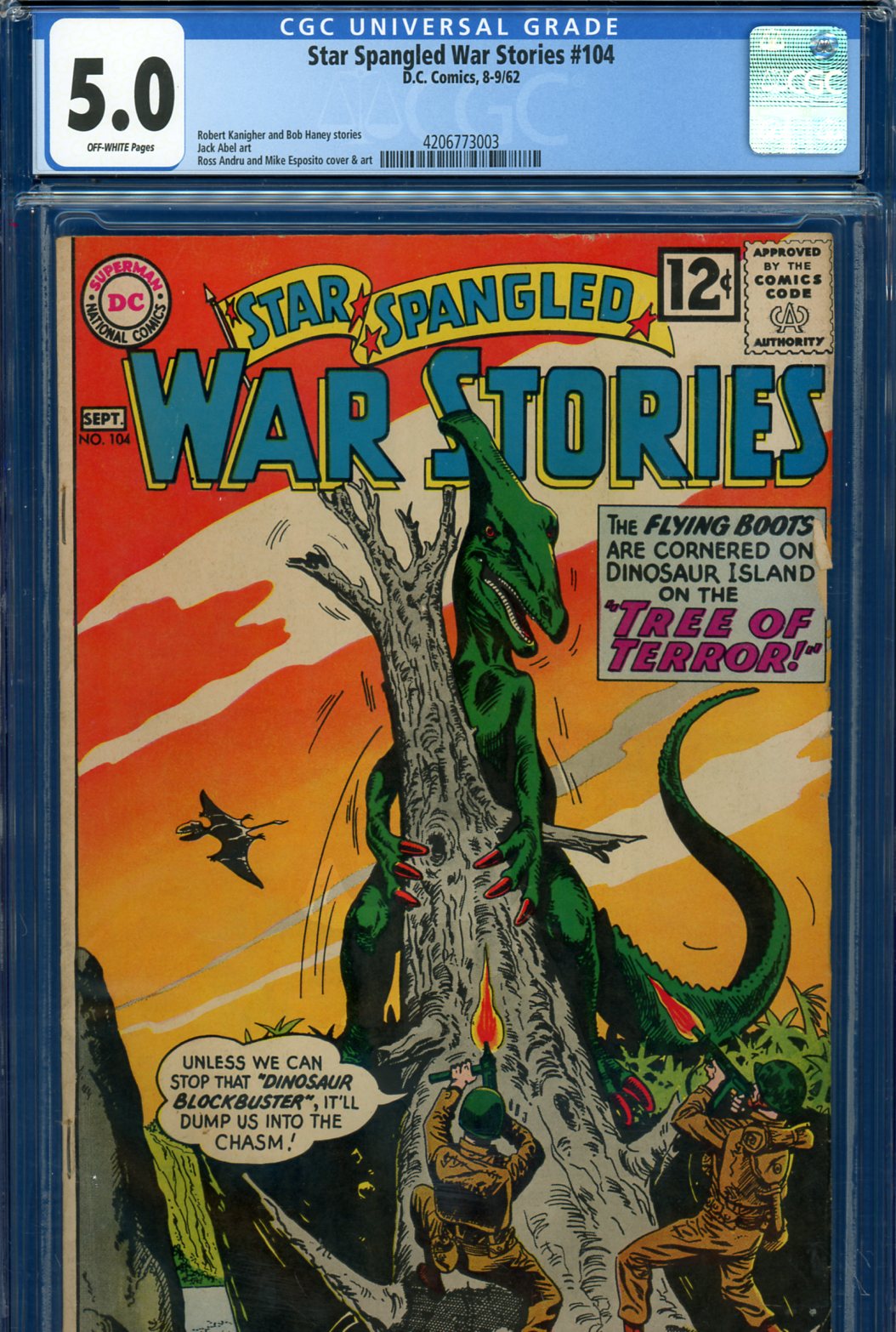 Star Spangled War Stories #104 CGC 5.0 ow