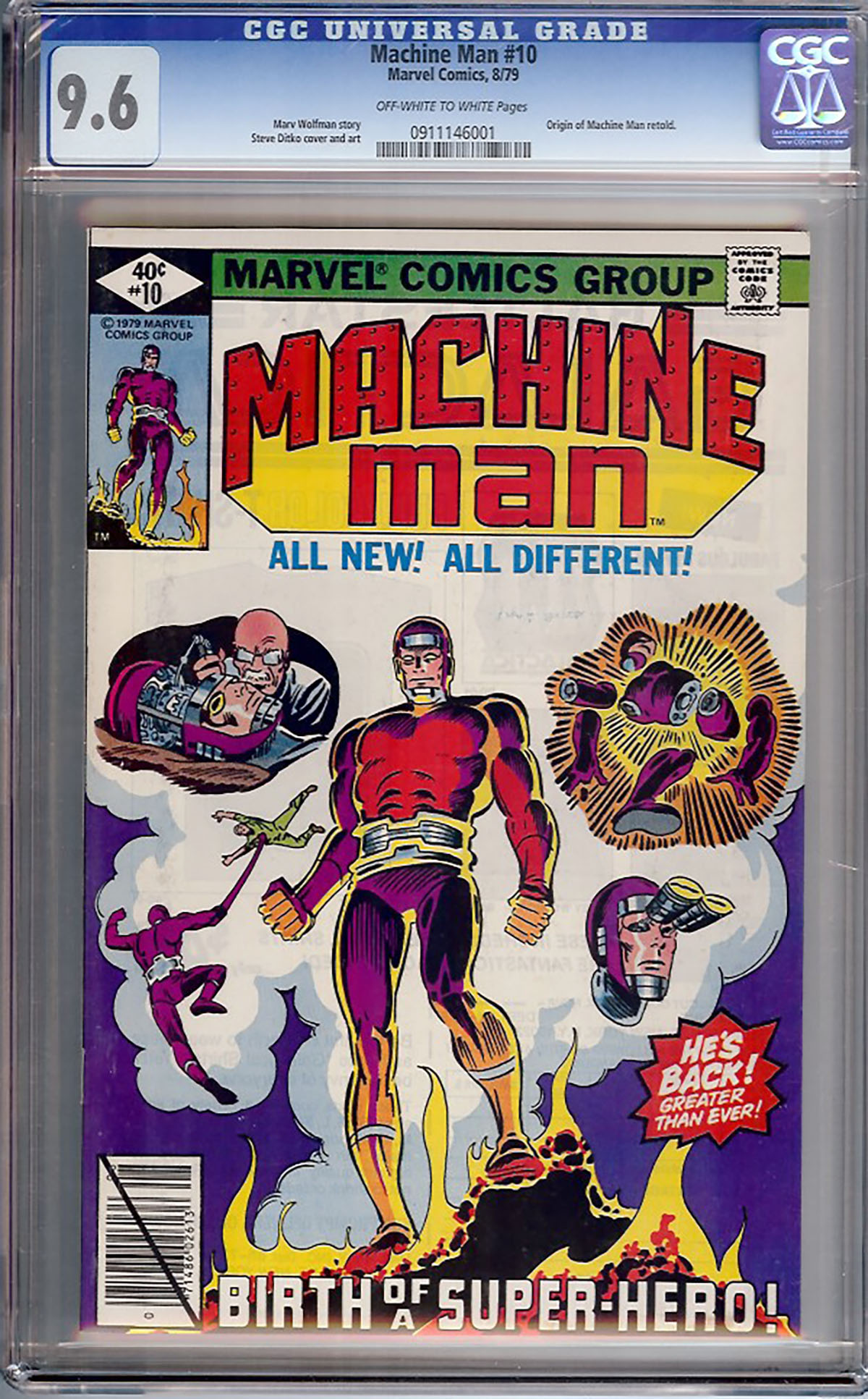 Machine Man #10 CGC 9.6 ow/w