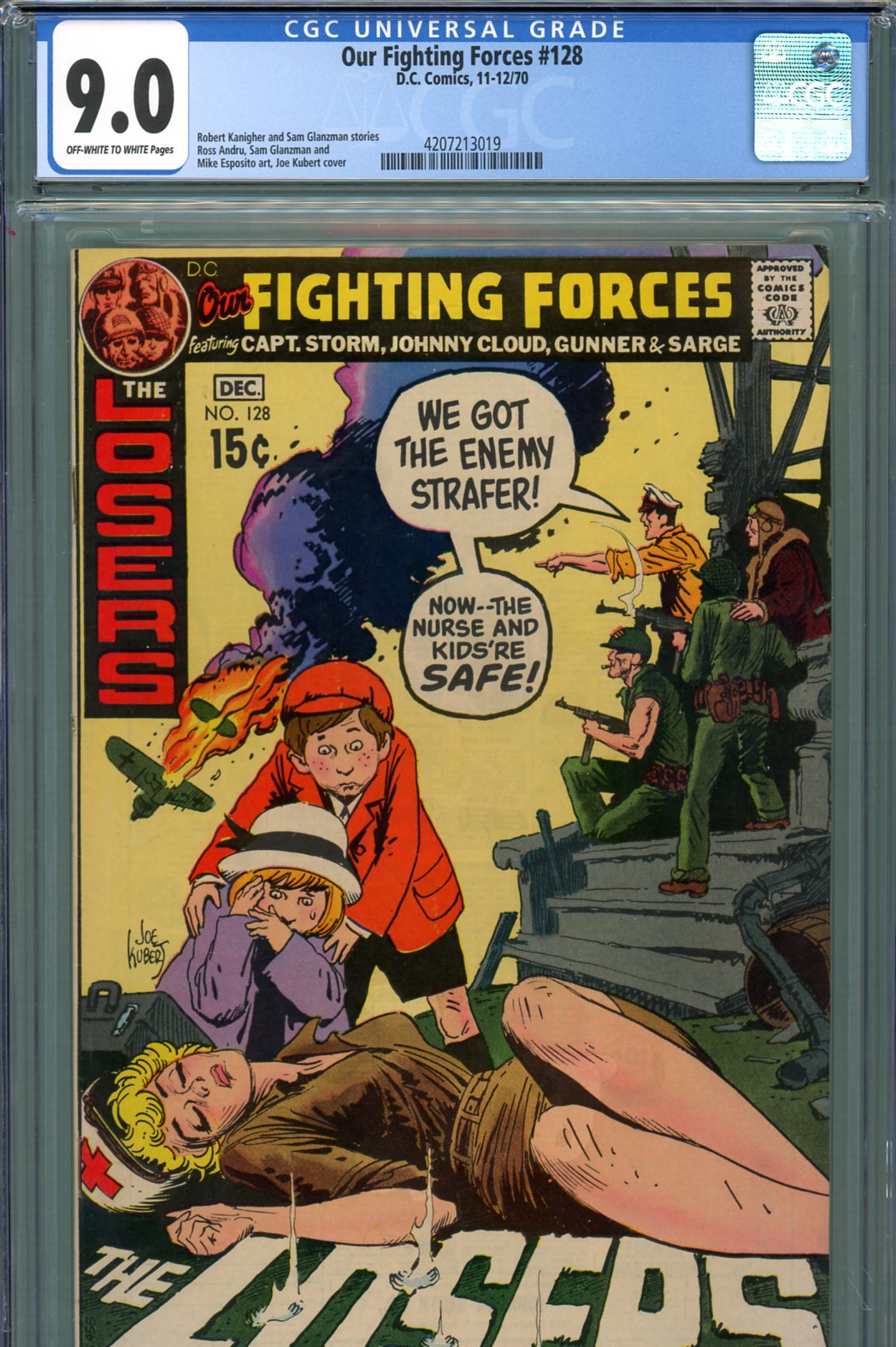 Our Fighting Forces #128 CGC 9.0 ow/w